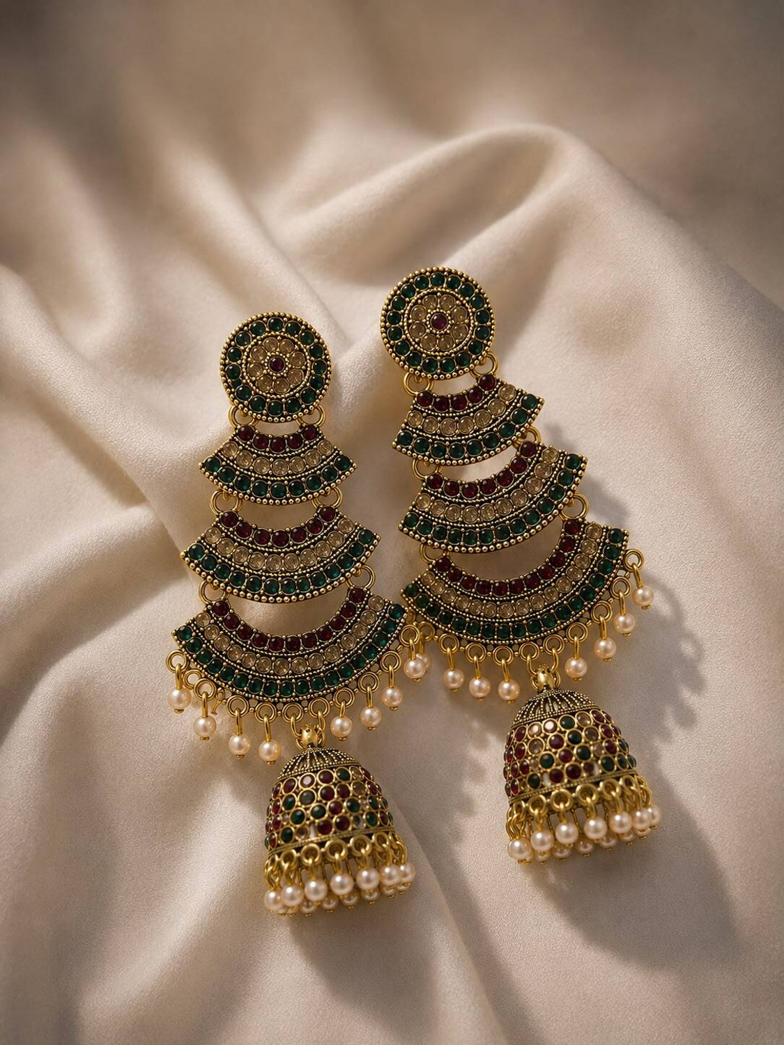 Image of corena Traditional & Designer Earring for Women and Girl Lightweight Alloy Jhumki Earring