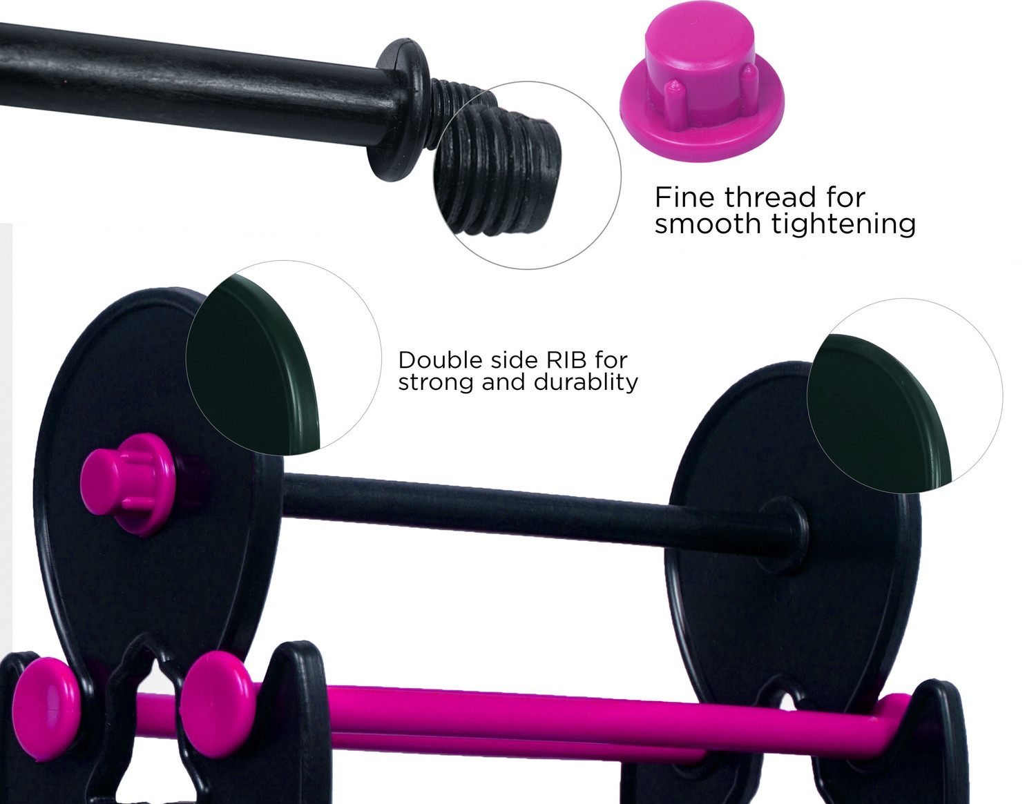 Image of Zyntra Black & pink 4 Step Designer Bangle Stand Plastic Stud Earring