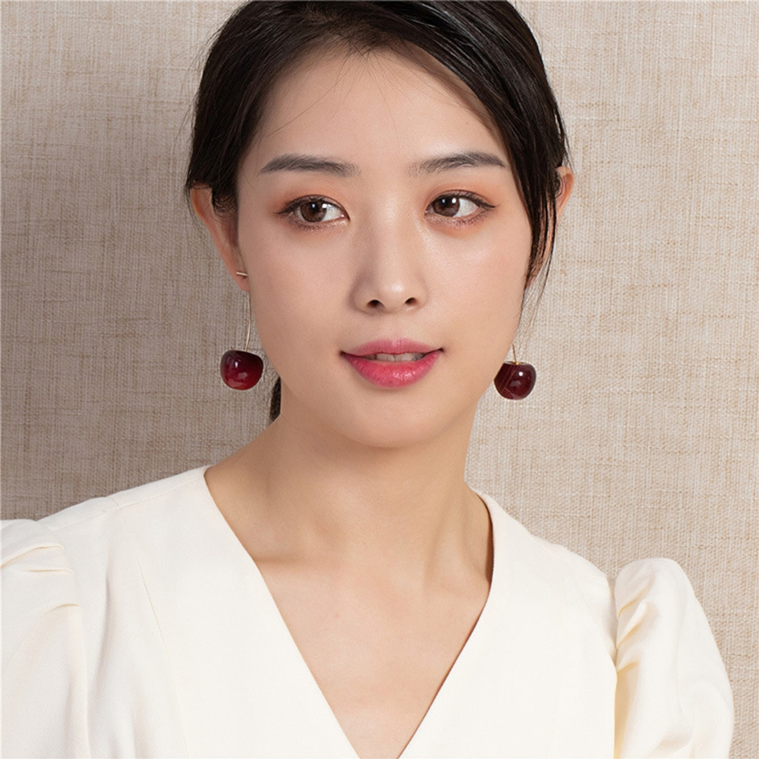 Image of AdviteeyPearls New Arrival Cherry Earrings For Women Alloy Drops & Danglers