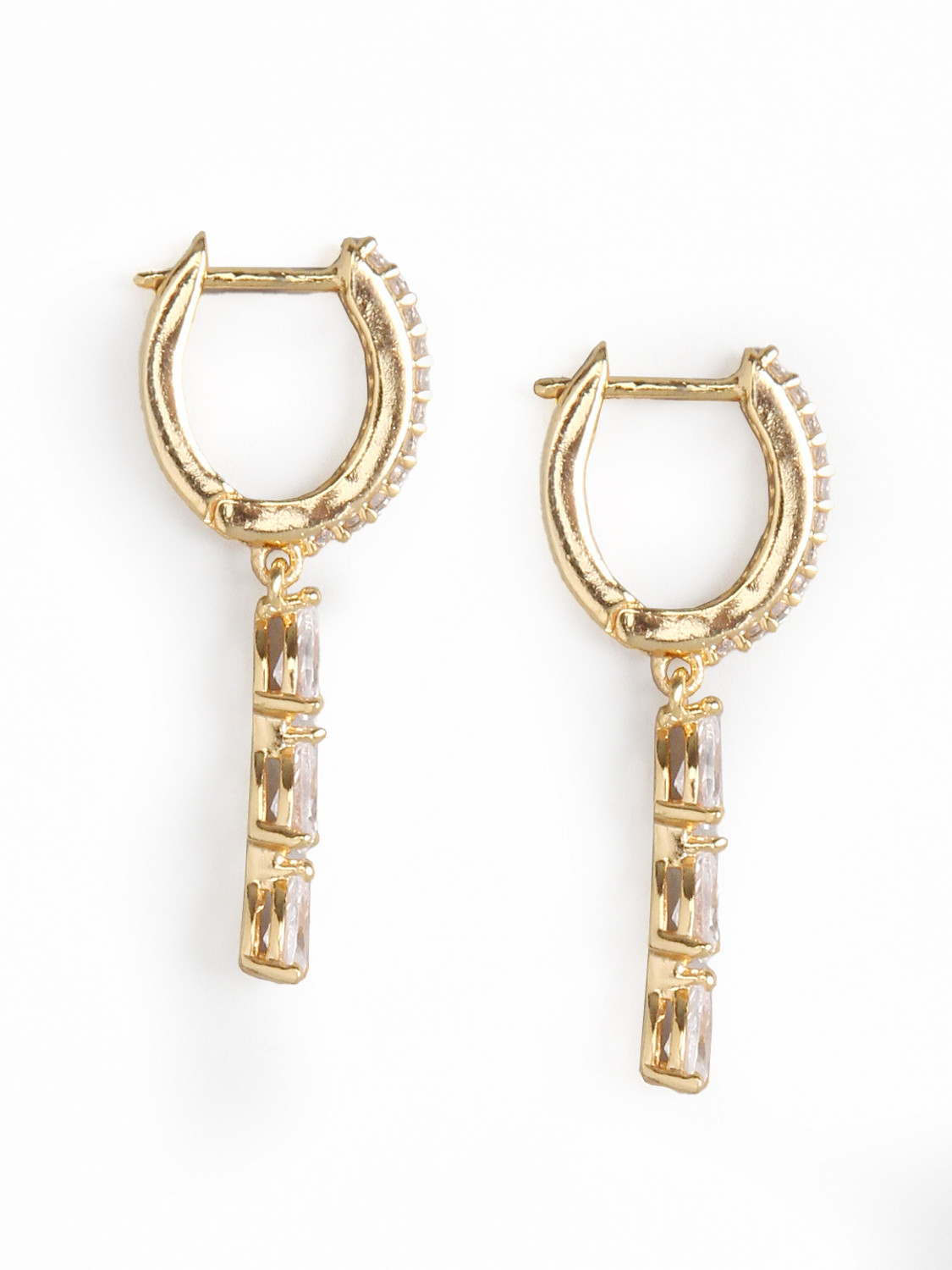 Image of MINUTIAE Drops & Danglers Earrings for Women & Girls Crystal Brass Drops & Danglers