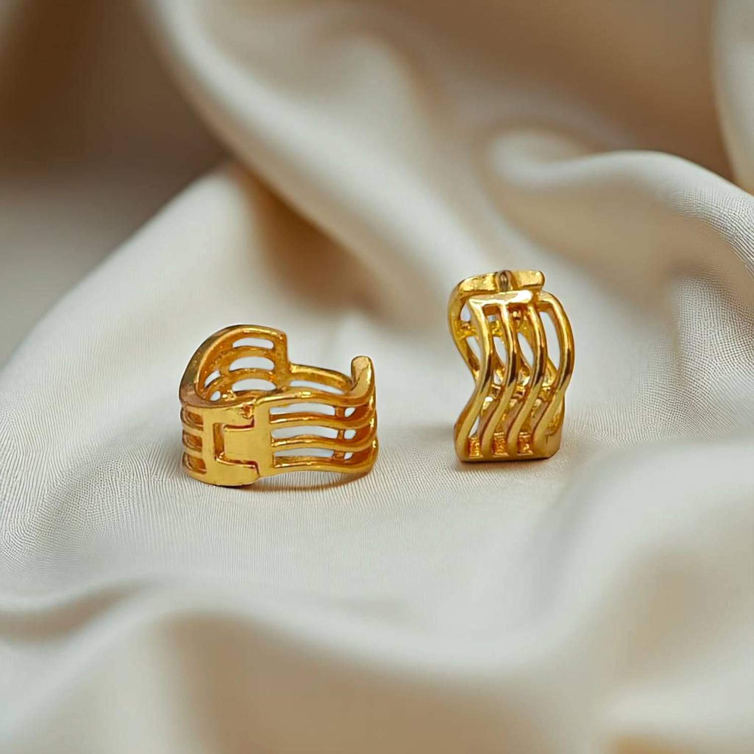MA FASHION Cubic Zirconia Brass Hoop Earrings - Image 5