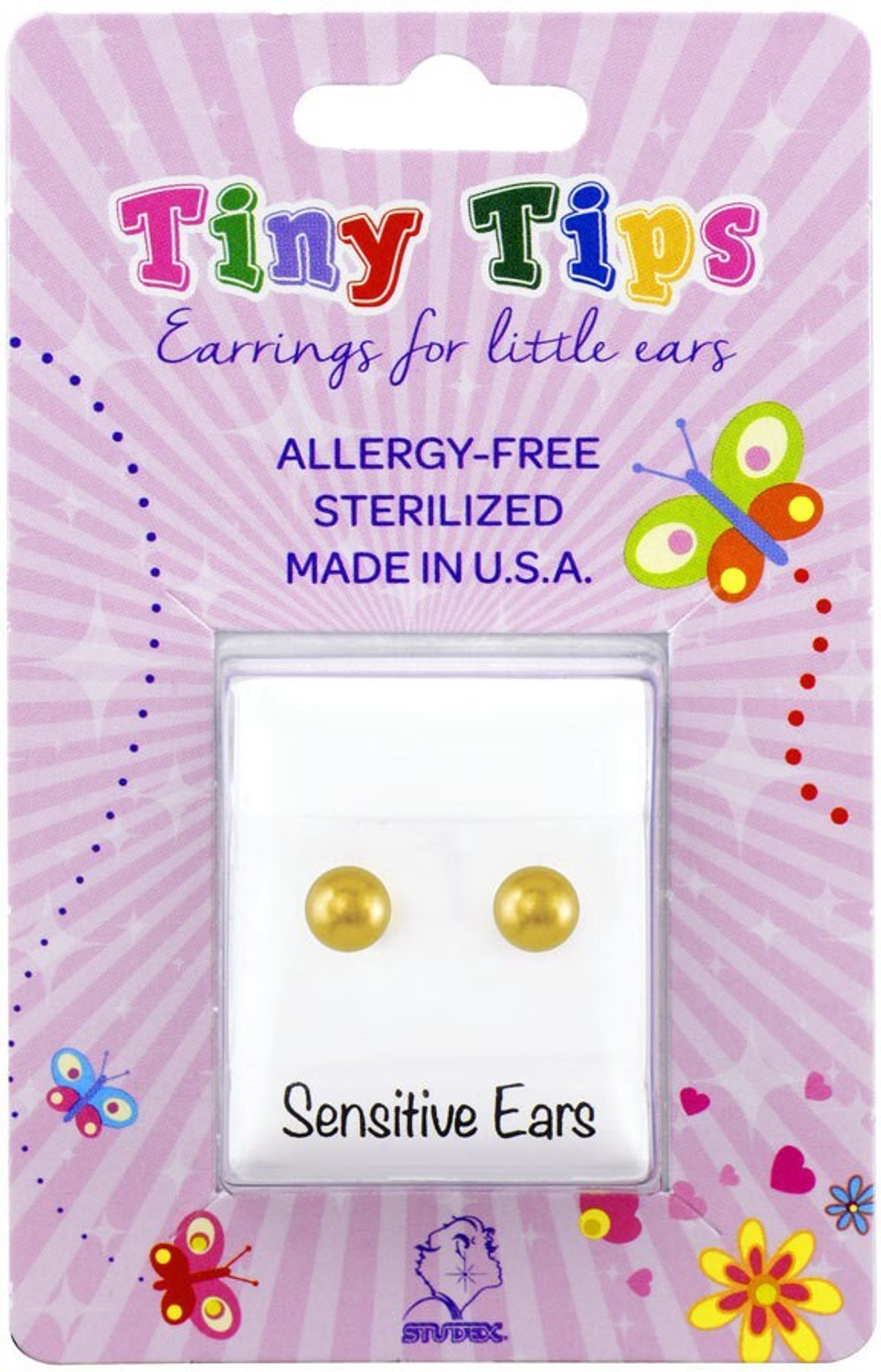 Image of STUDEX 3MM Ball 24K Pure Gold Plated Steel Stud Earring