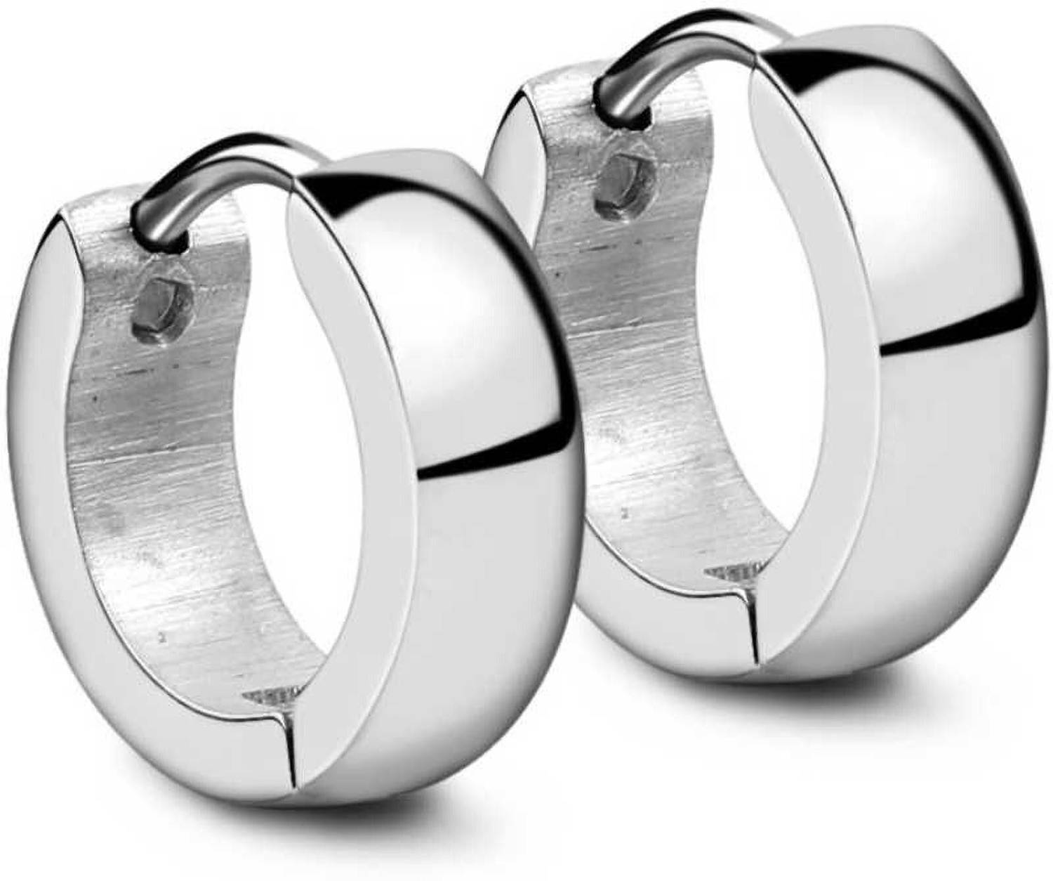 Black pearl Collections Mens Jewellery Silver Bali Stud Mens Earing / Ear rings Combo For Men / Gents / Boys / Boyfriend Stainless Steel Plug Earring Stainless Steel Plug Earring