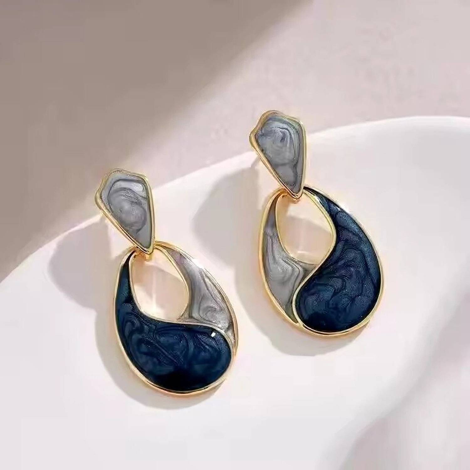 ADORNITY Earrings For Women Girls Waterdrop Earring Korean Earrings For Girls Women Stainless Steel Drops & Danglers
