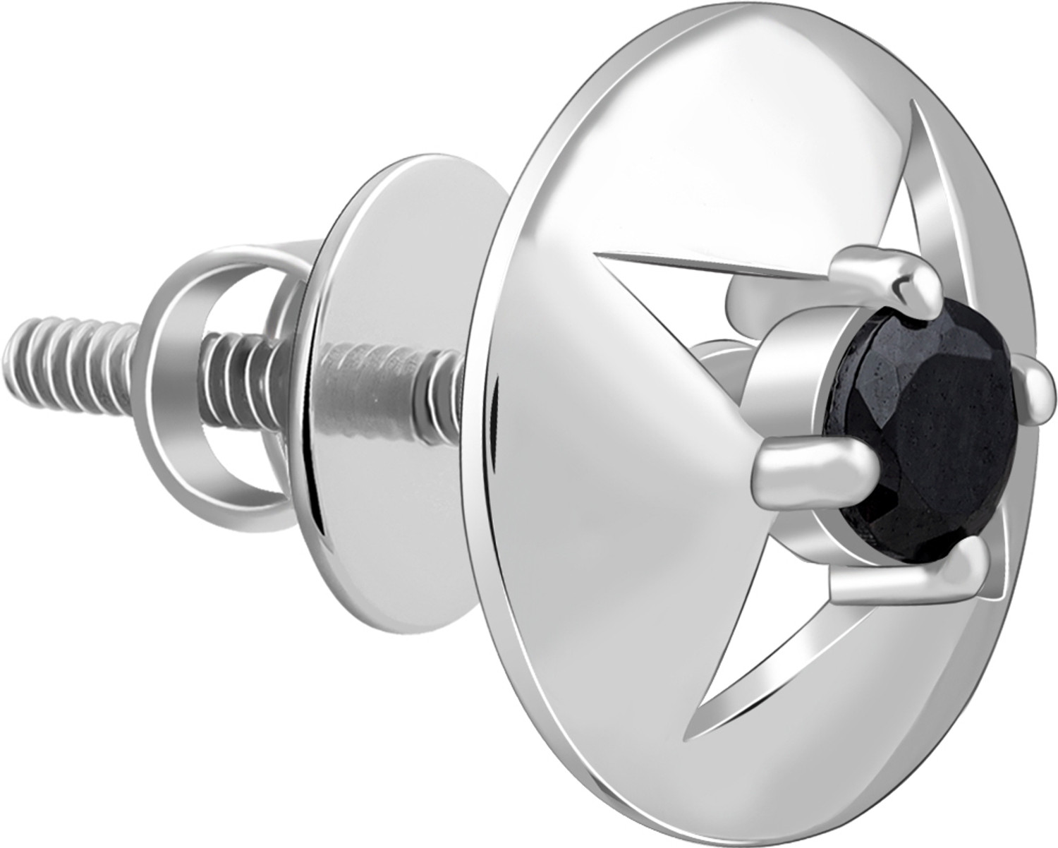 Image of GIVA 925 Silver Nightfall Star Stud For Him Zircon Sterling Silver Stud Earring