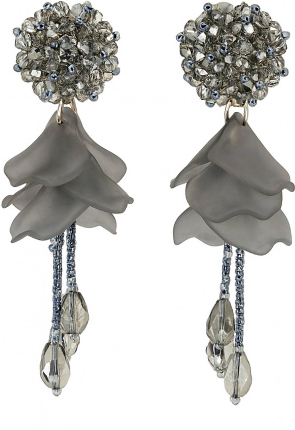 blush bella long green korean earrings for girls light weight earrings crystal beads finish Beads Acrylic Drops & Danglers