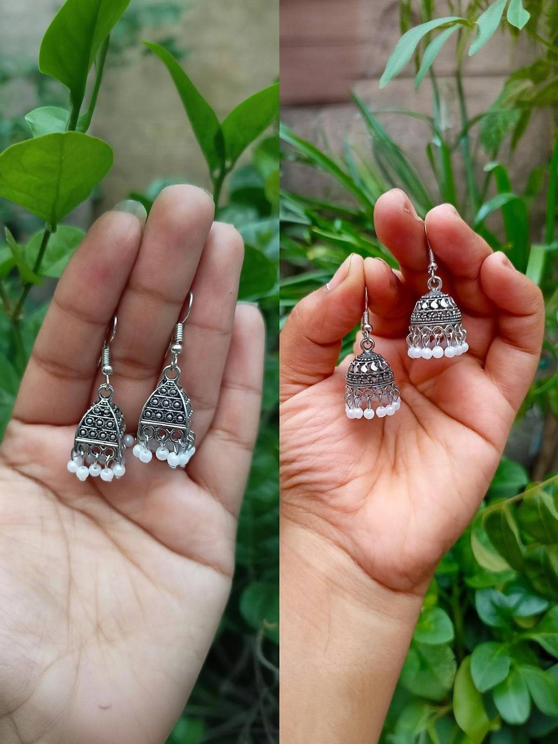 Aadvik Collections Traditional Oxidized Earings Pack of 2 Jhumki Earring For Women & Girls Alloy Jhumki Earring