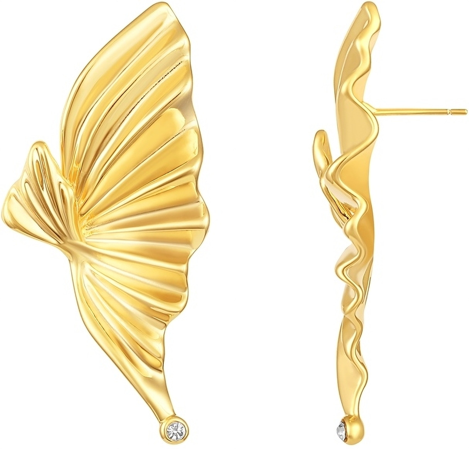 Image of Cierra Butter Wing 18KT Gold Plated Dangle Earring For Women and Girls Brass Drops & Danglers