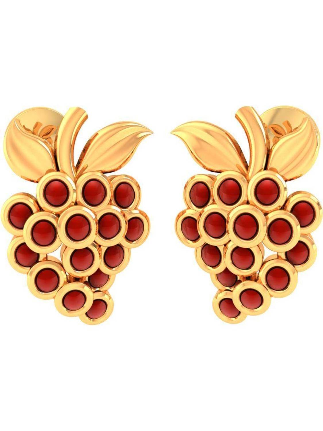 925 SILLER 925 Pure Silver Grapes Inspired Stud Earrings For Girls and Kids Sterling Silver Stud Earring