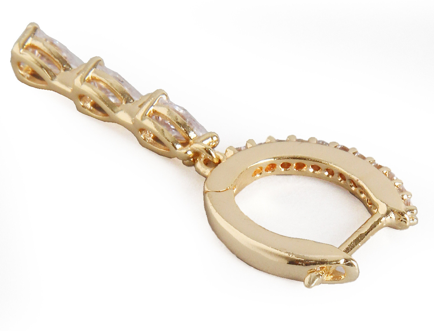 Image of MINUTIAE Drops & Danglers Earrings for Women & Girls Crystal Brass Drops & Danglers