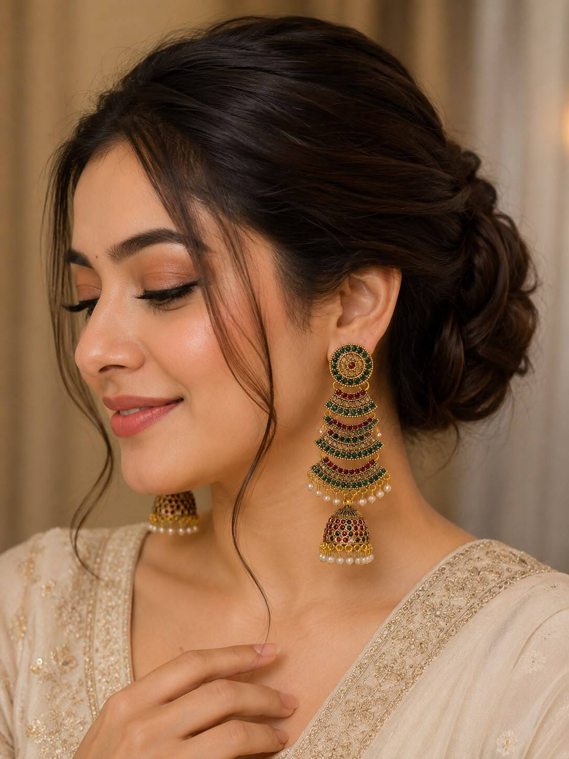 Image of corena Traditional & Designer Earring for Women and Girl Lightweight Alloy Jhumki Earring