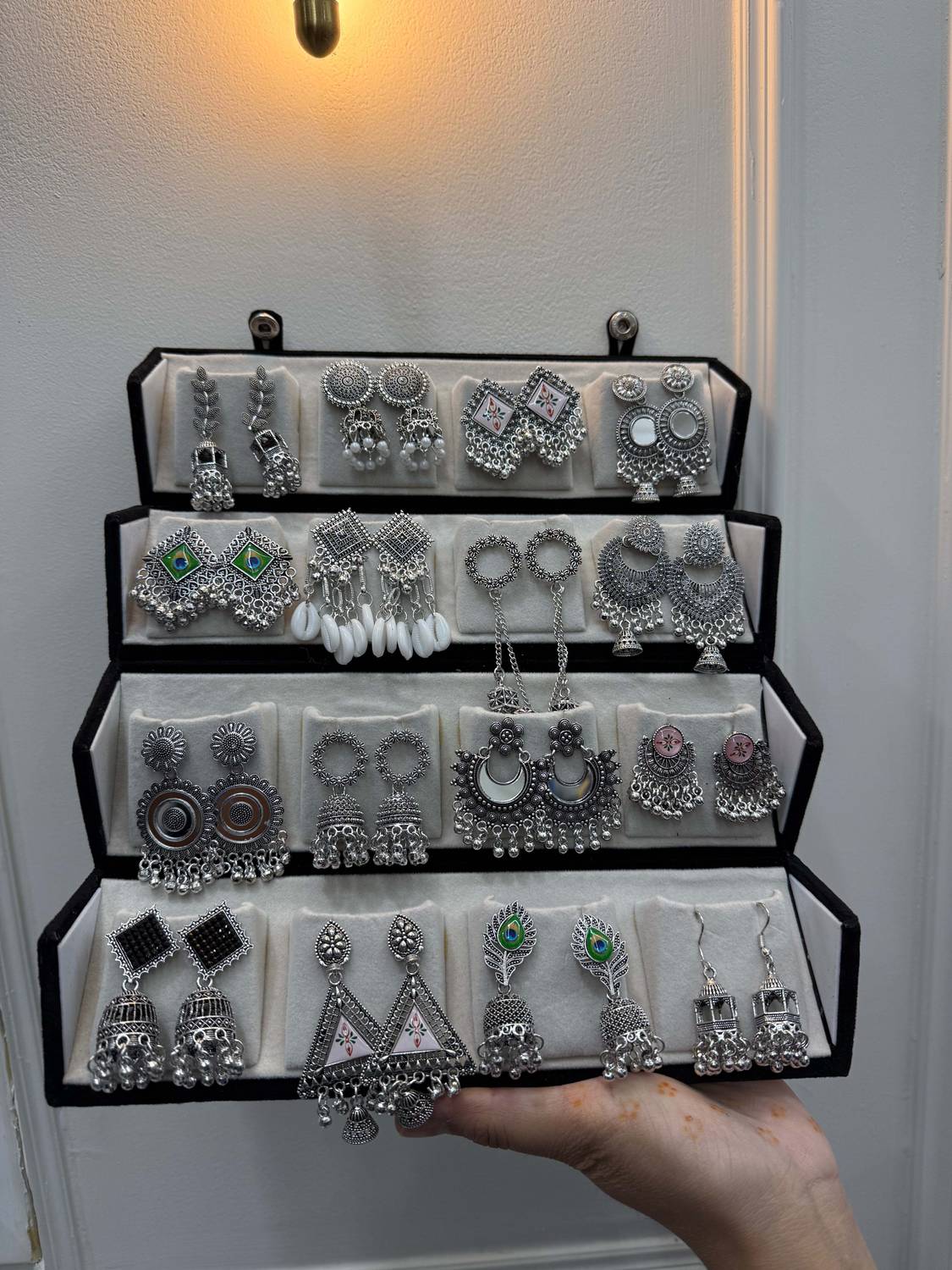 Treviyaa Viral 16 Pair Oxidised Earring Set