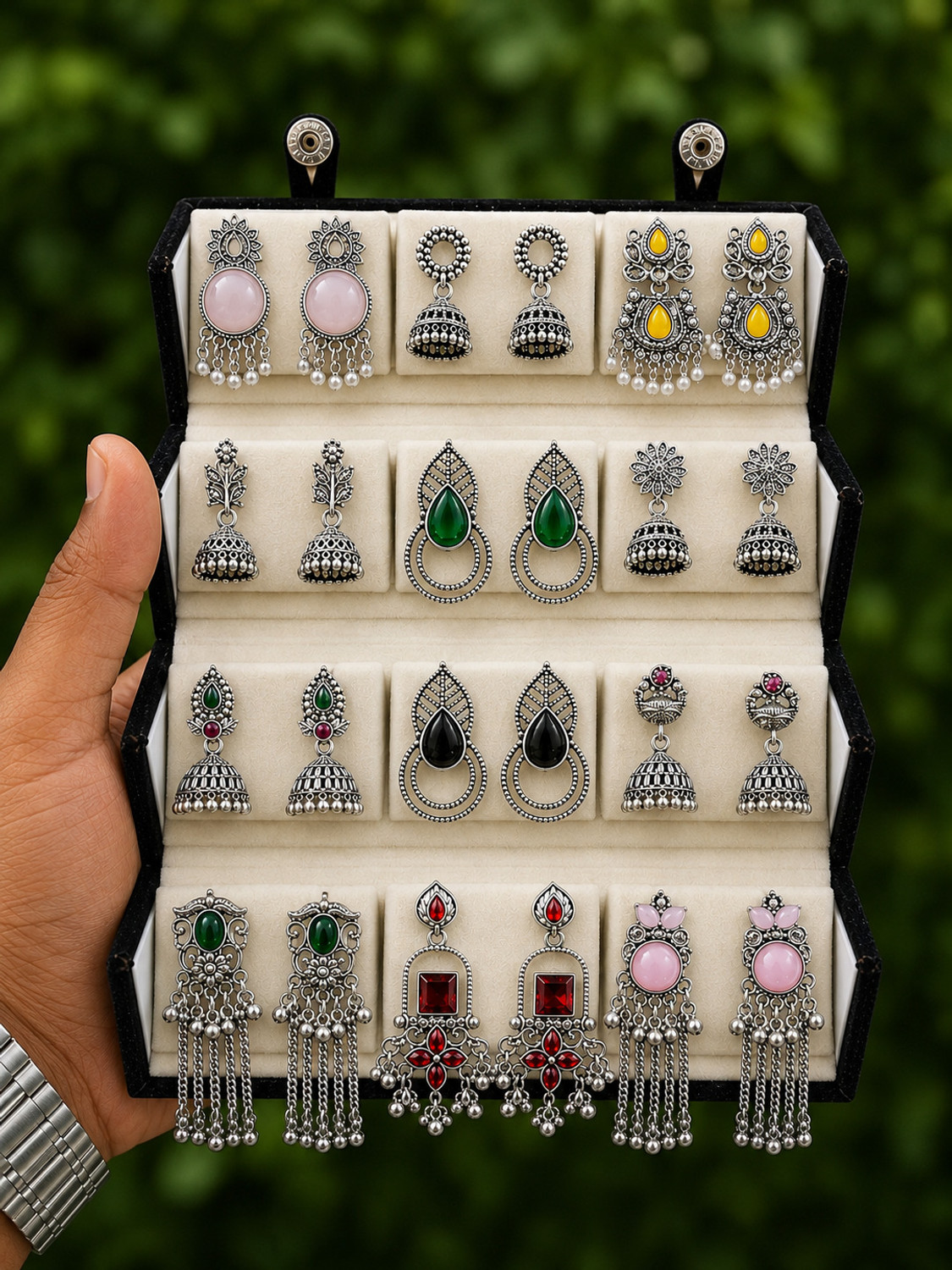 Image of Vastaraj Multicolor Jhumka Earrings Combo with Gift Box Beads Alloy Jhumki Earring, Drops & Danglers