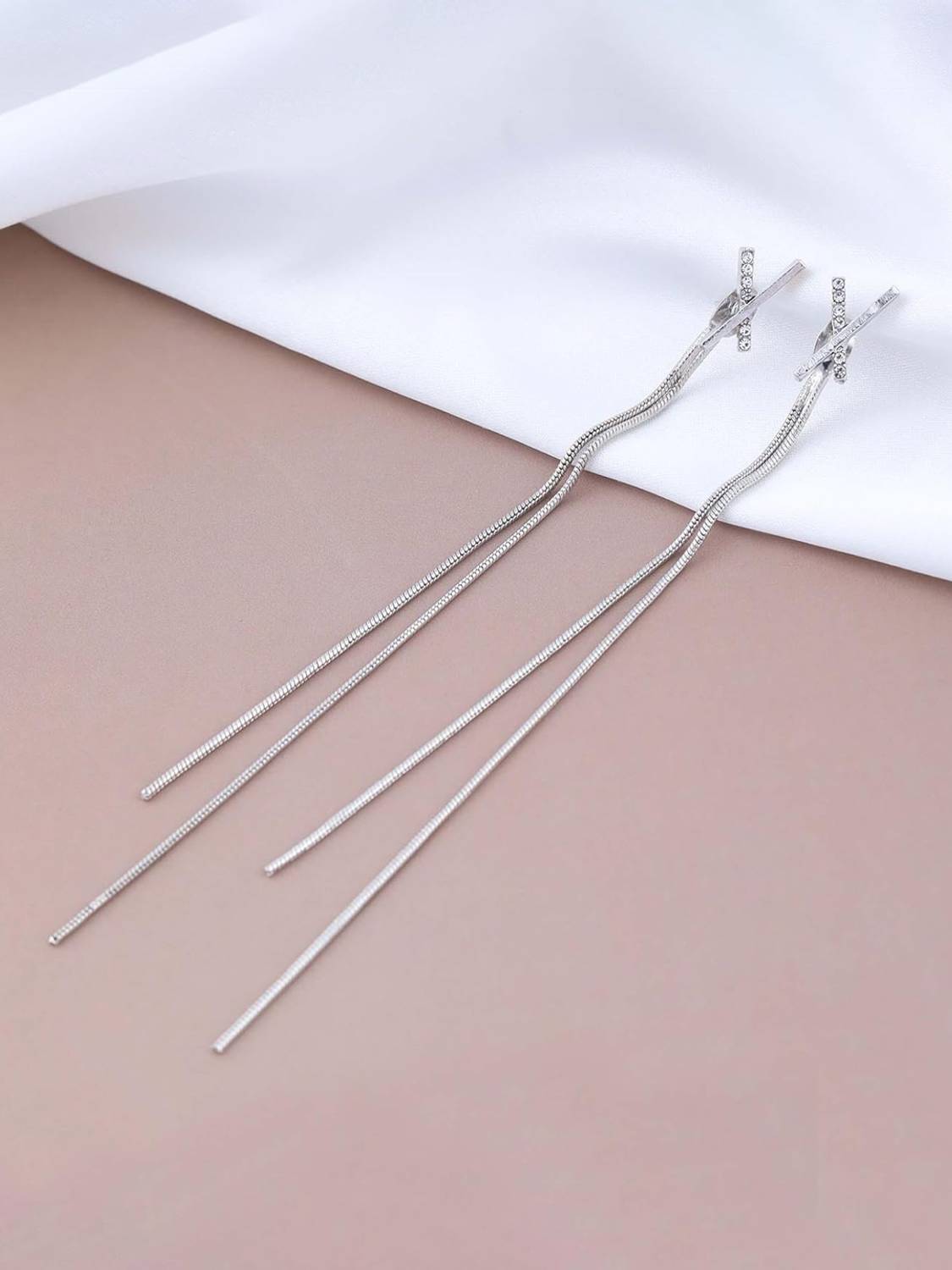 beyter Casual Cross Studs Earrings| Korean Western Long Earring for Women and Girls Stainless Steel Drops & Danglers