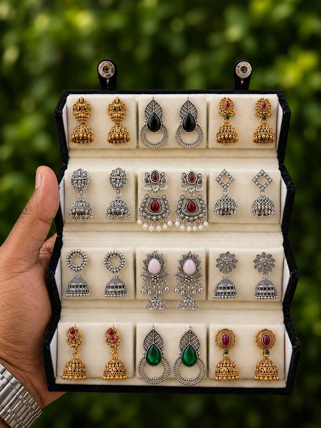 Vastaraj Women's Beads Alloy Jhumki Earring Combo Pack - Image 1