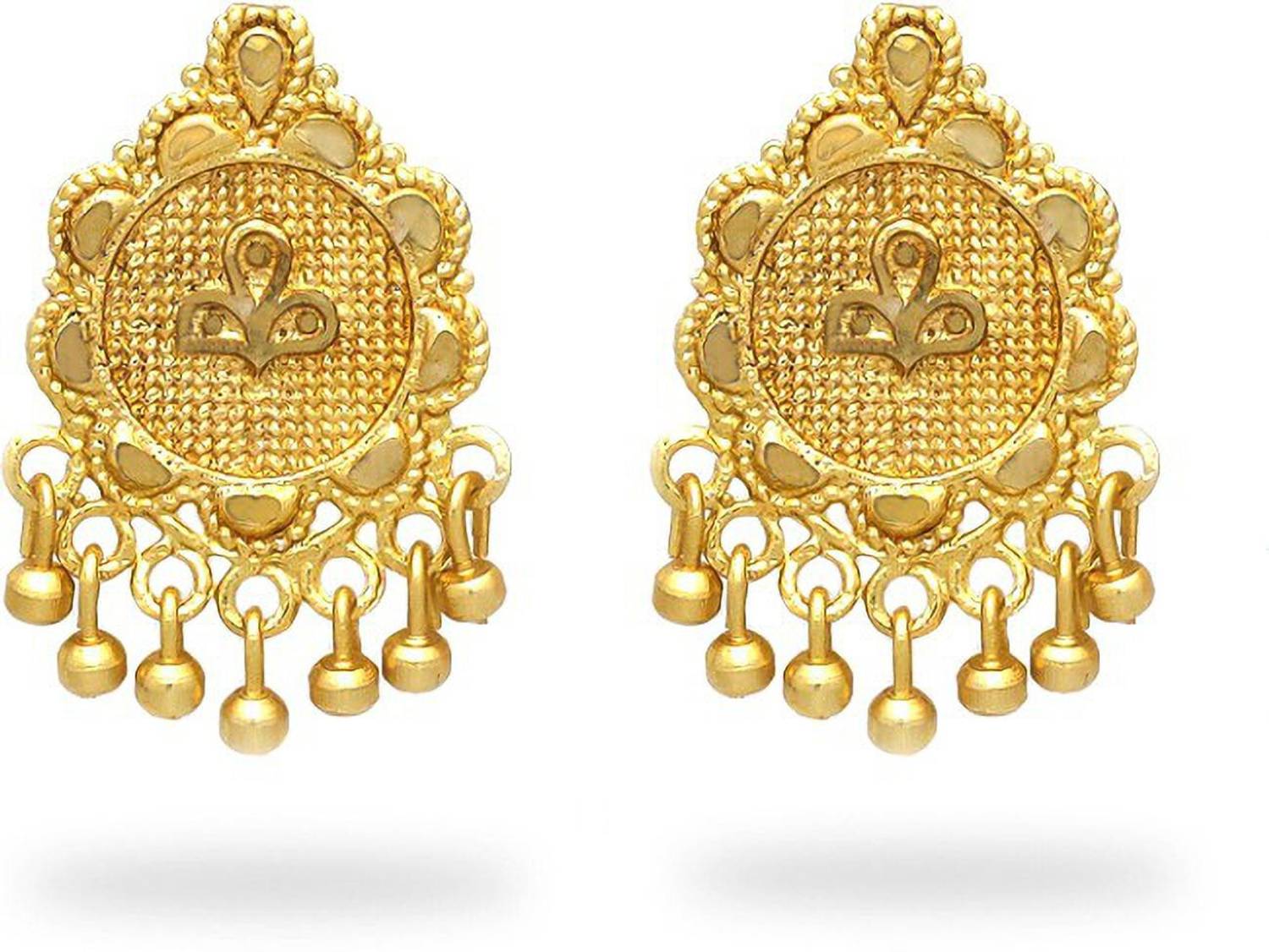 arch fashion Traditional Gold plated earrings for womens Brass Stud Earring