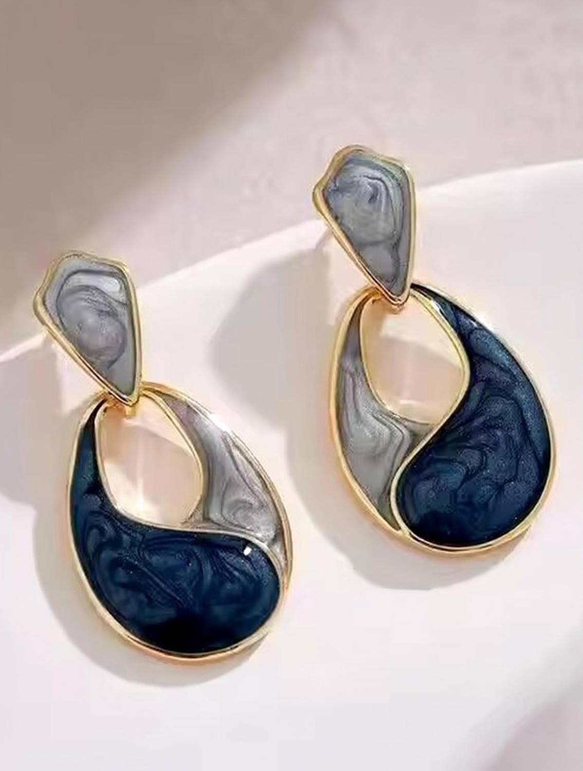 ADORNITY Earrings For Women Girls Waterdrop Earring Korean Earrings For Girls Women Stainless Steel Drops & Danglers