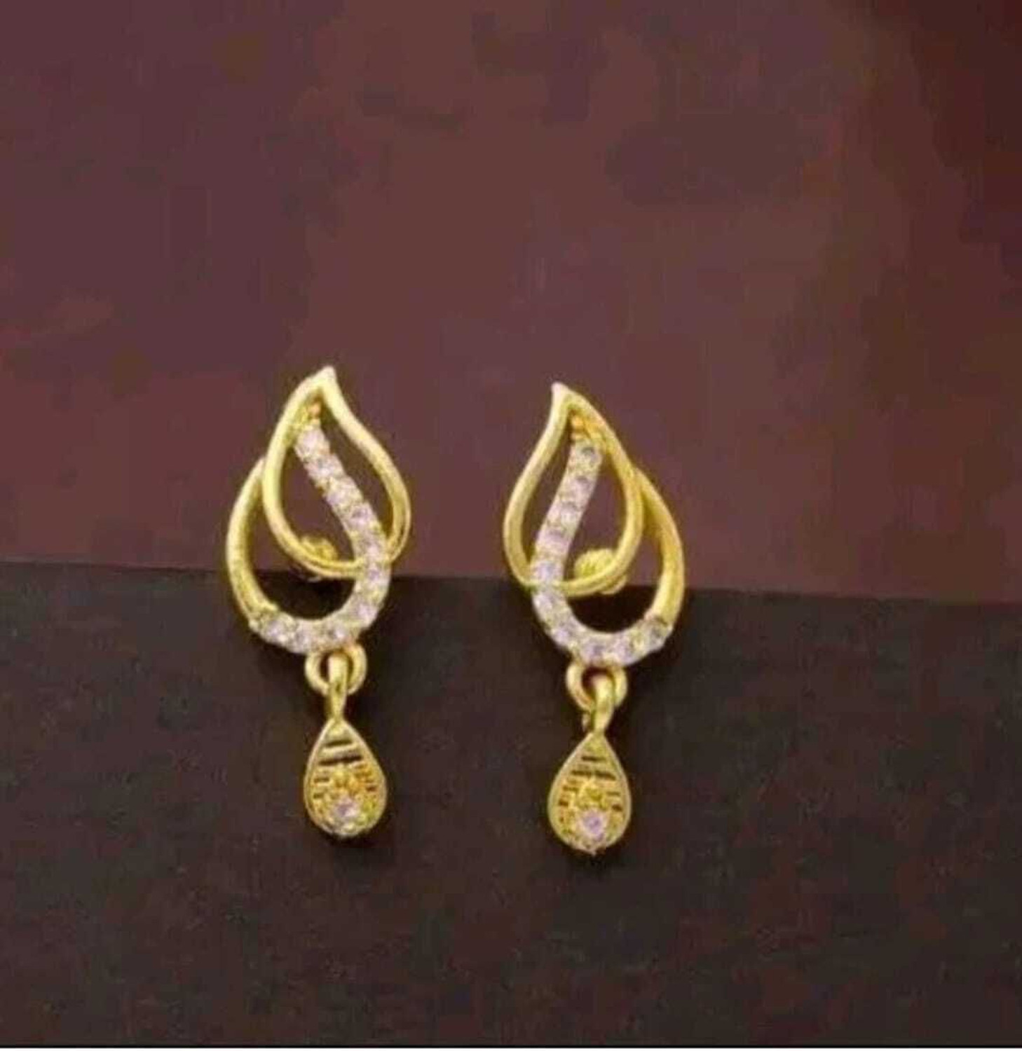 Image of VIAANA CREATION 1 gram gold earrings for womens and girls Alloy Stud Earring