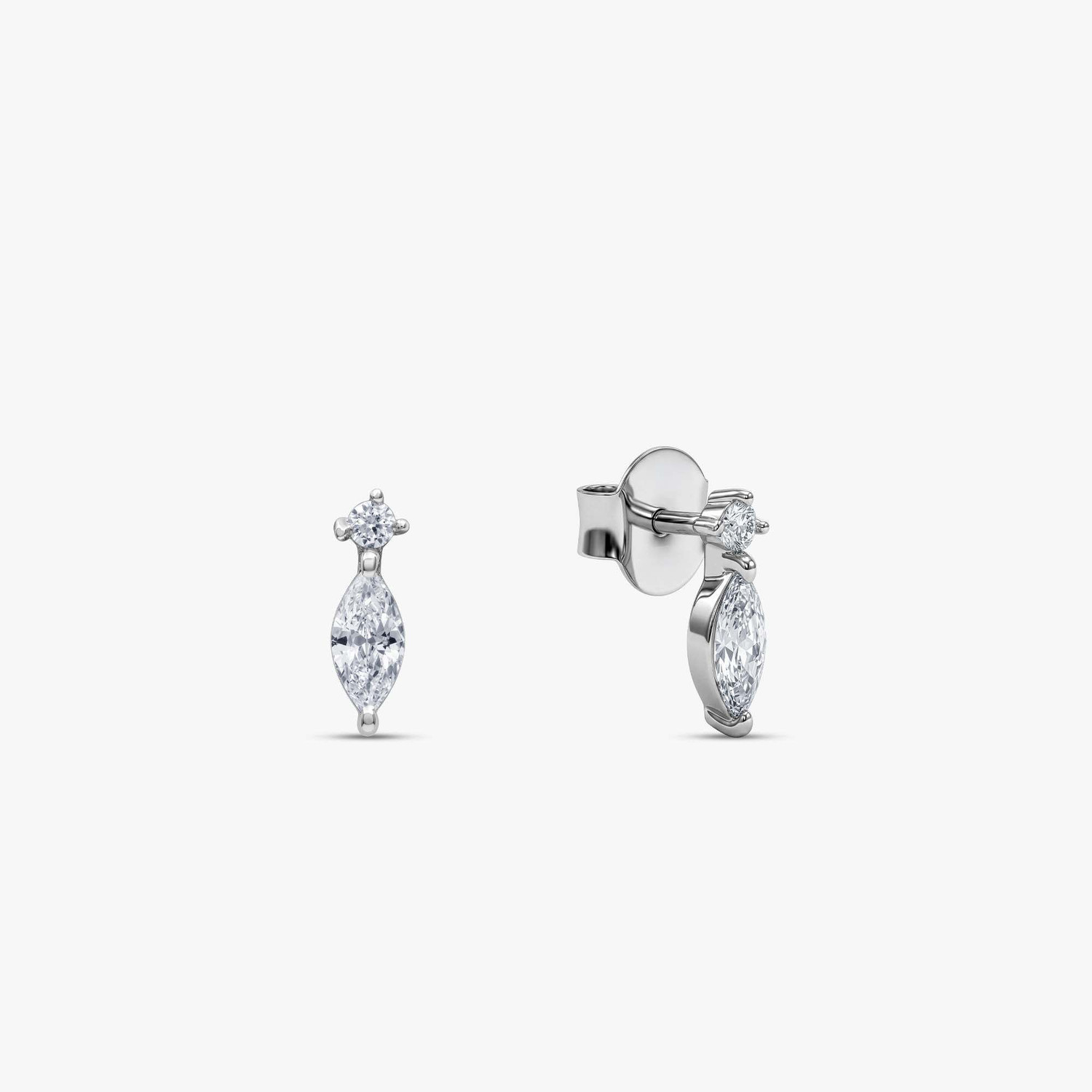 Image of GIVA Silver Dewdrop Earrings Zircon Sterling Silver Stud Earring