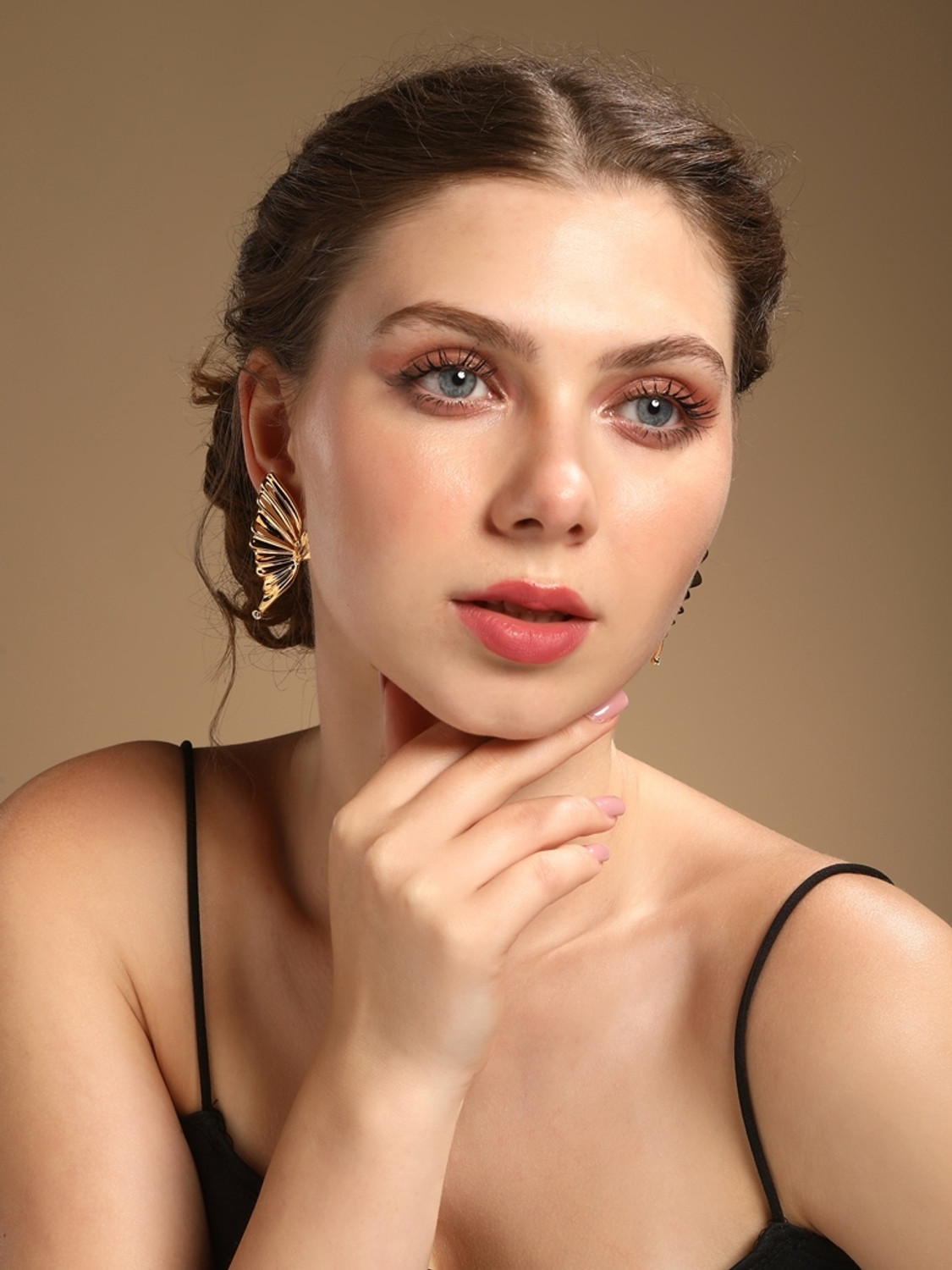 Image of Cierra Butter Wing 18KT Gold Plated Dangle Earring For Women and Girls Brass Drops & Danglers