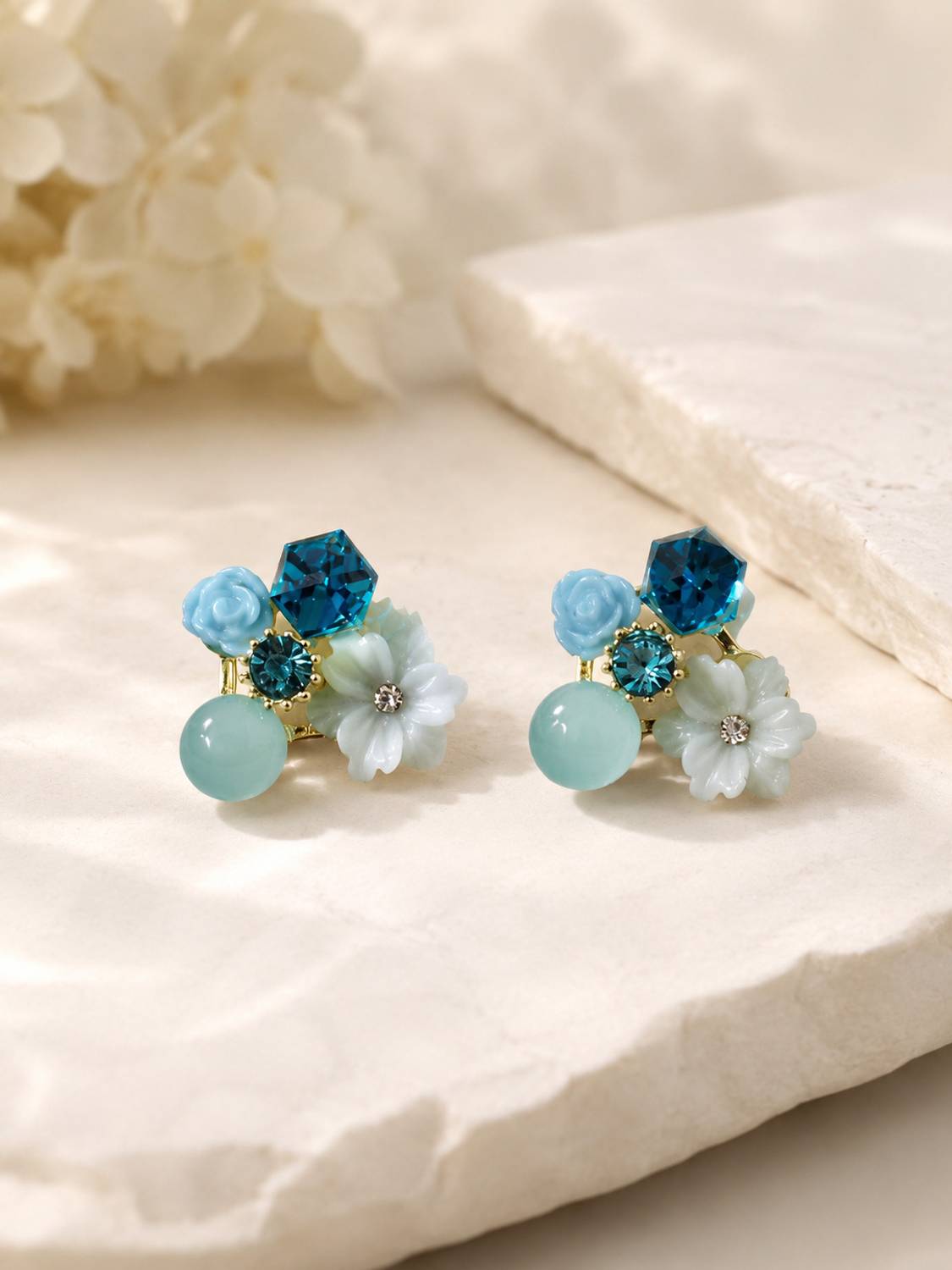 BellaArte Elegant Bloom Studs Alloy Drops & Danglers, Stud Earring