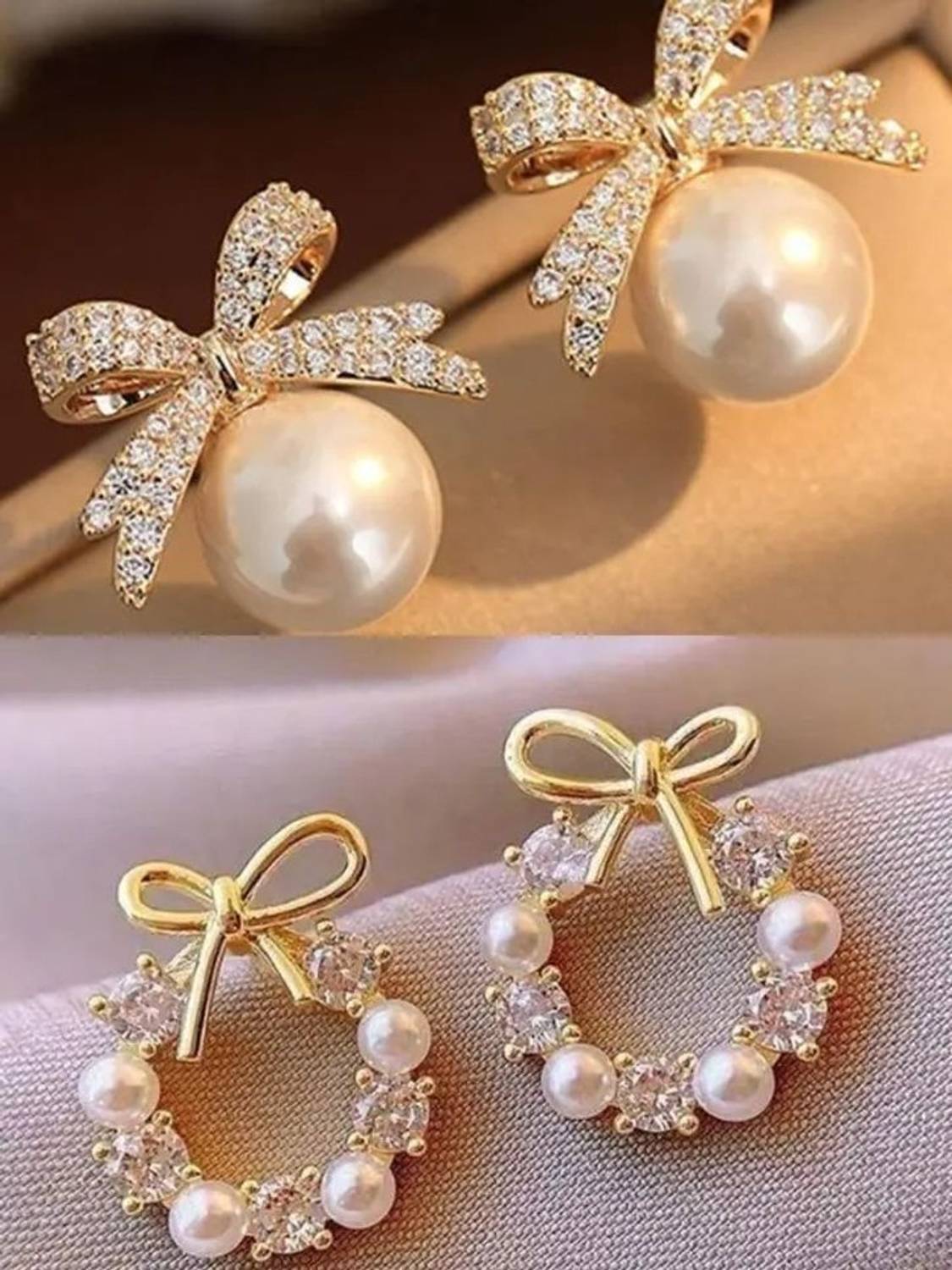 ALPHA WING Korean Earrings Pearl Alloy Stud Earring