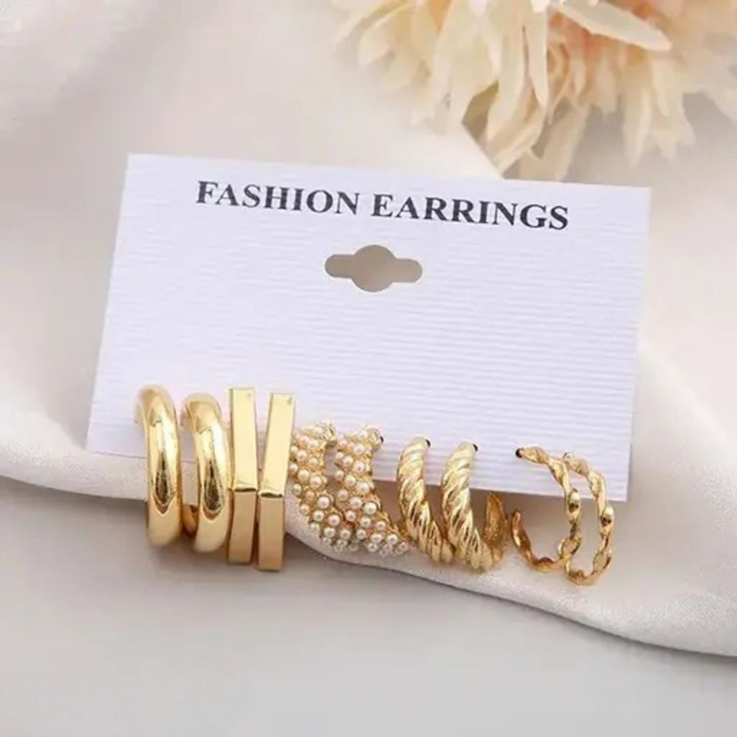 Image of Vembley Combo of 5 Western Earring For Women /Girls Pearl Alloy Stud Earring