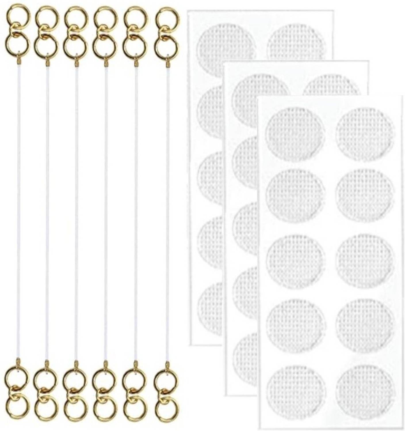ARISTAL Jewellery Invisible Gold-Plated Ear Support Chain & Patch for Secure and Comfortable Silicone Earring Set