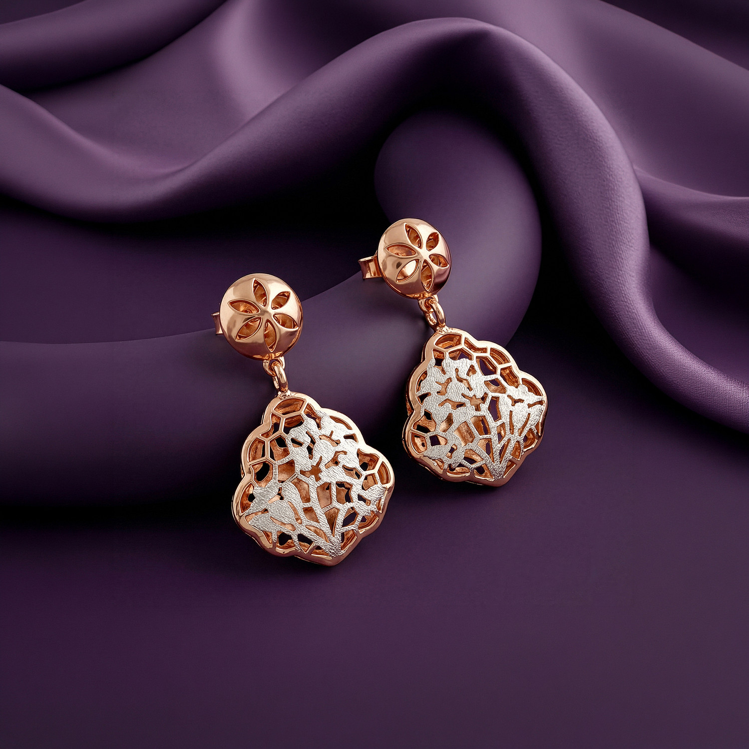 Image of GIVA Silver Dual Tone Elara Spark Silver Earrings Crystal Sterling Silver Stud Earring