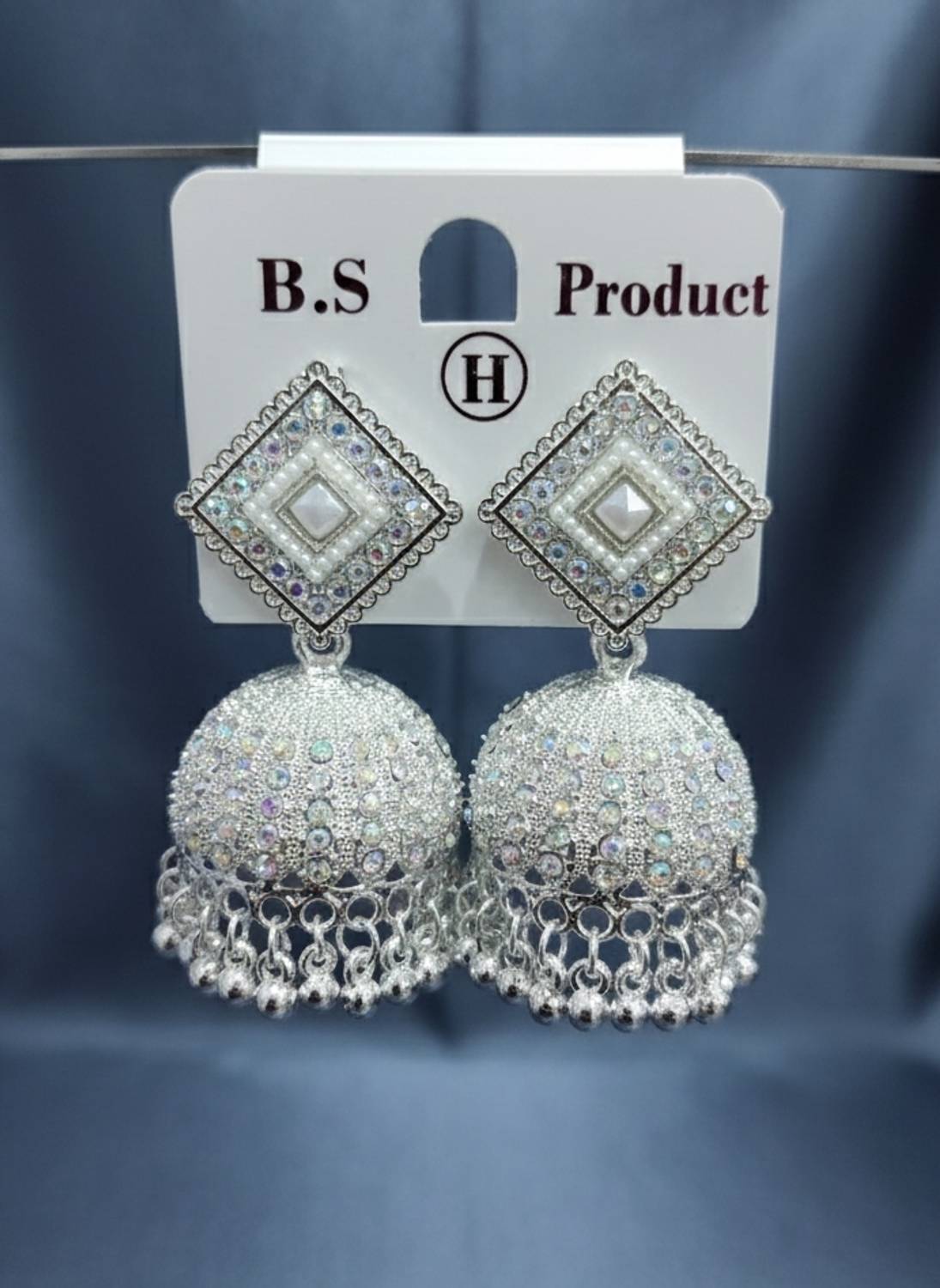 Aarav jewel White gold jumkha Metal Jhumki Earring