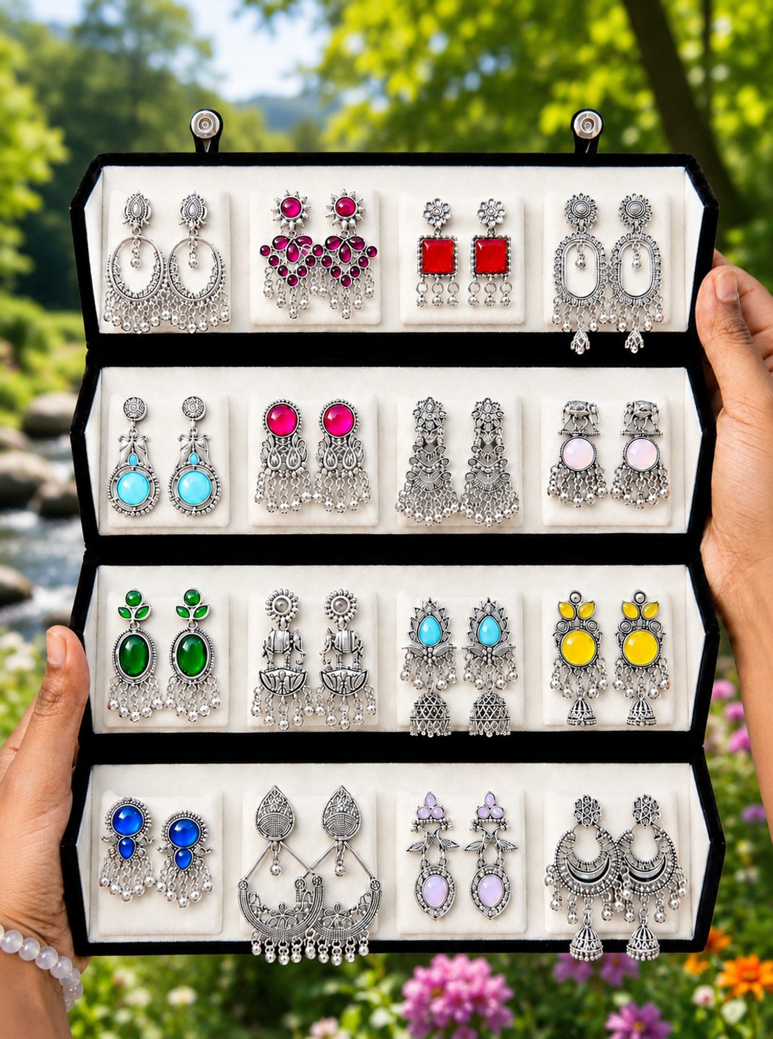 CLYRA 16 Earrings Set Alloy Drops & Danglers, Jhumki Earring, Stud Earring, Earring Set