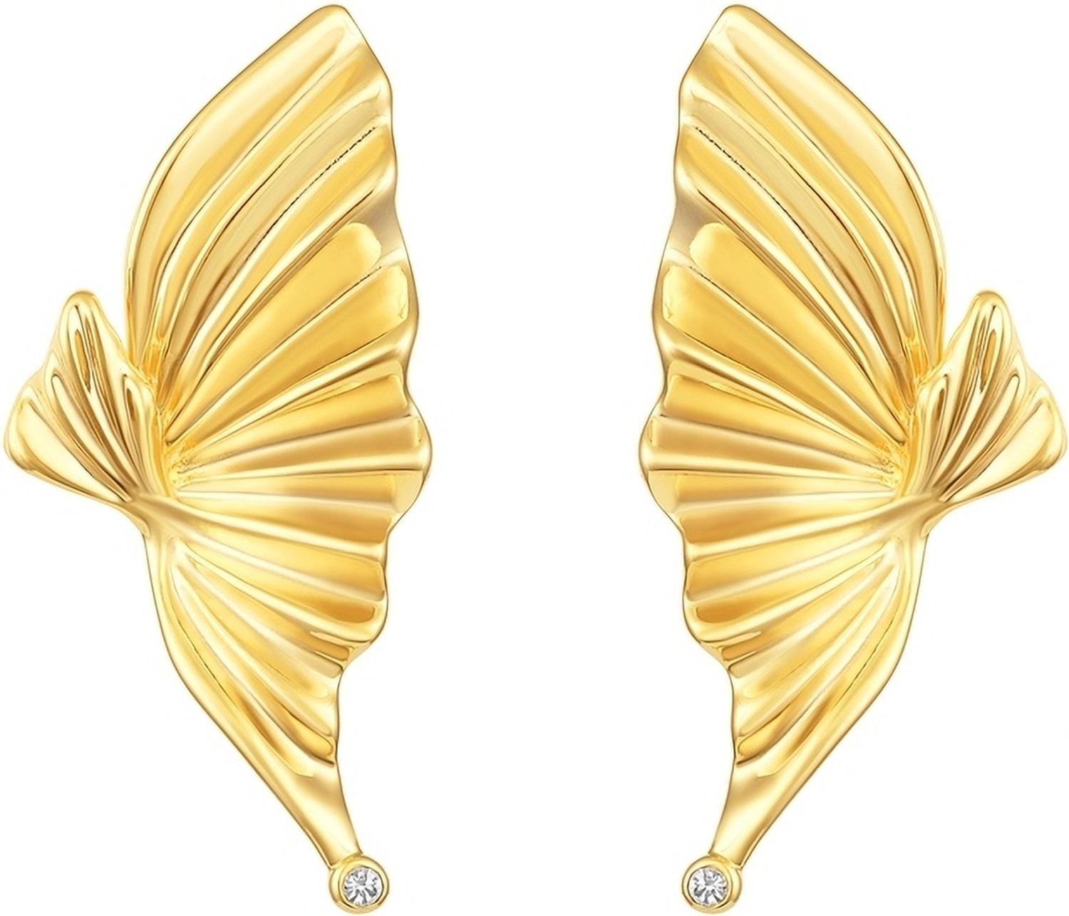Image of Cierra Butter Wing 18KT Gold Plated Dangle Earring For Women and Girls Brass Drops & Danglers