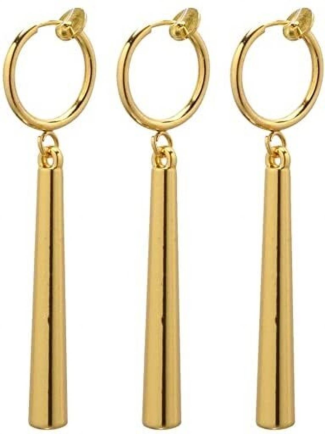 RVM Jewels Roronoa Zoro Golden Stainless Steel Earrings
