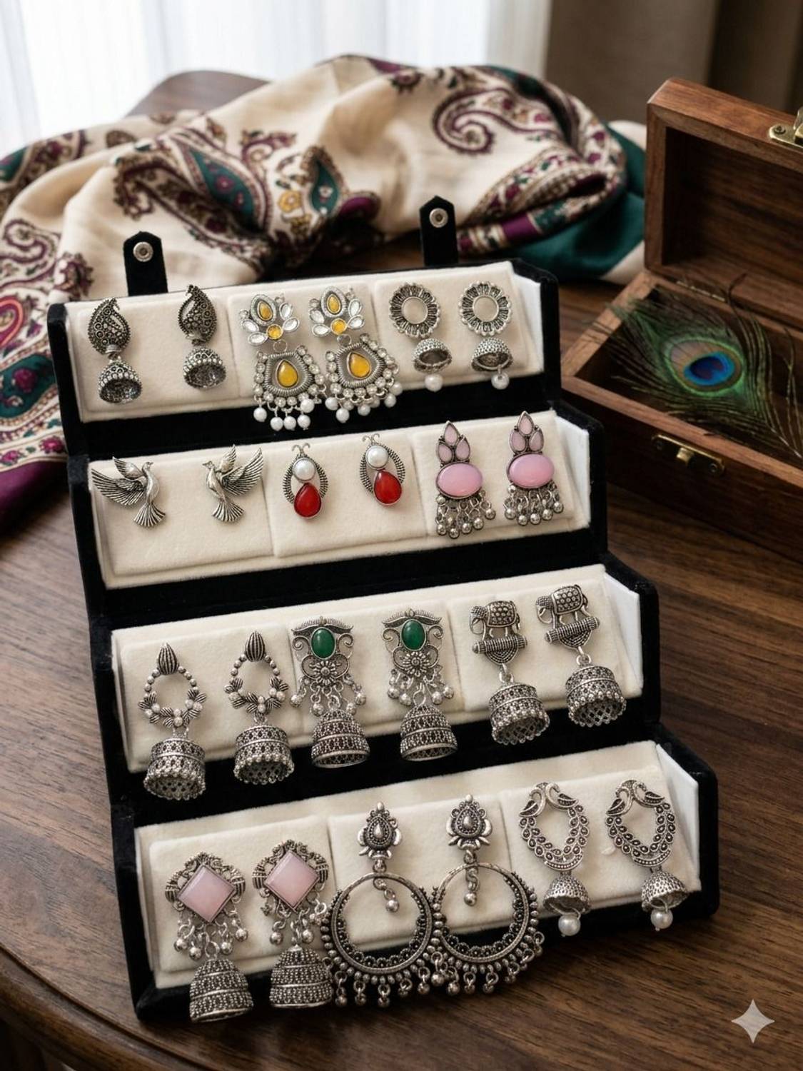 ELITEKRTZ 12 Pairs Jhumka Earrings - Image 1
