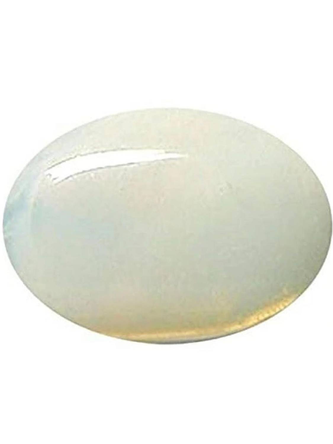 Aanya Jewels 6.25 Ratti Certified Natural Original White Opal (Austalian) Gemstone Opal Alloy, Brass Plug Earring
