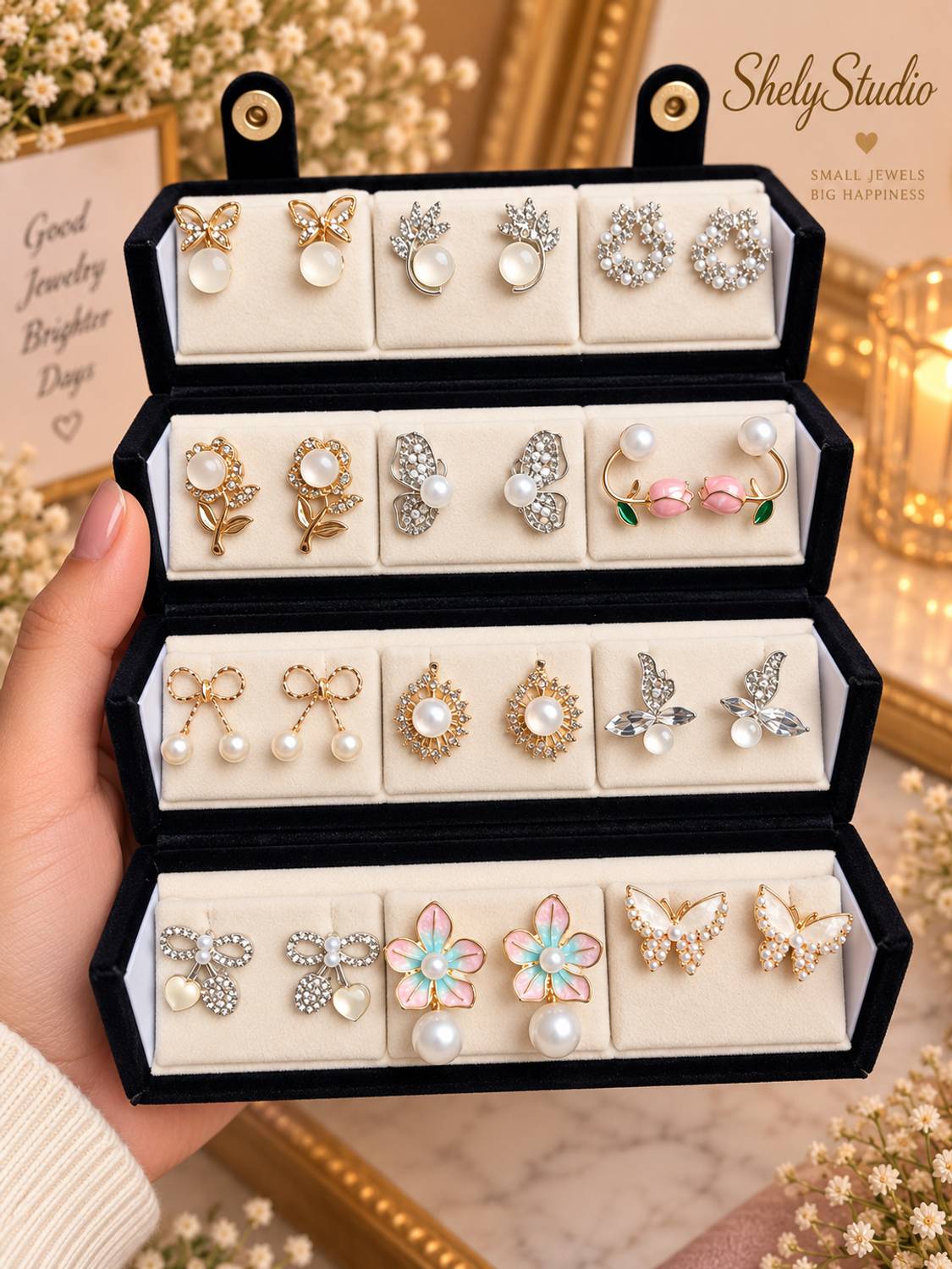 Aurnique Shely Studio Korean Earrings Set - Image 3