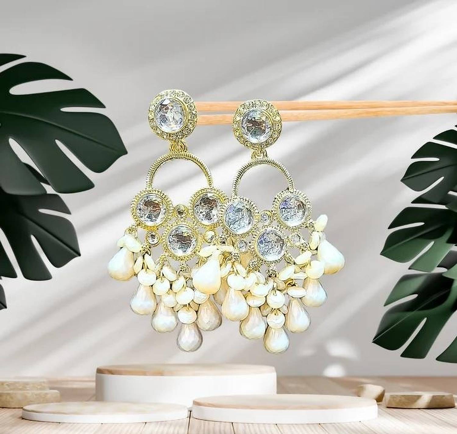 Flipkart.com - Buy ofro Ofro Round Luxe Teardrop Earrings for