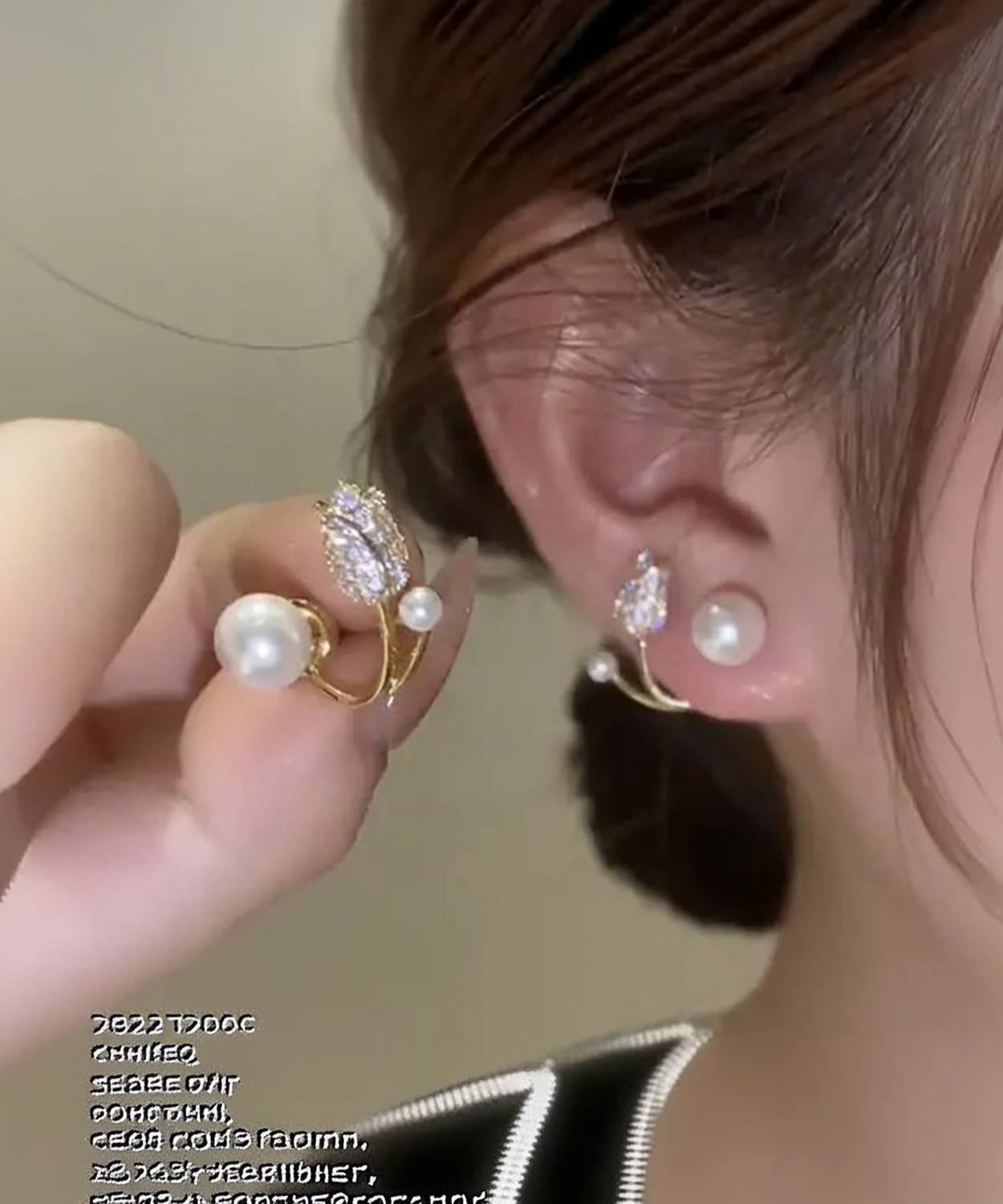 Goldiwala 2024 Trendy Korean Earrings Gold Stud Earrings Cubic Zirconia Alloy Stud Earring