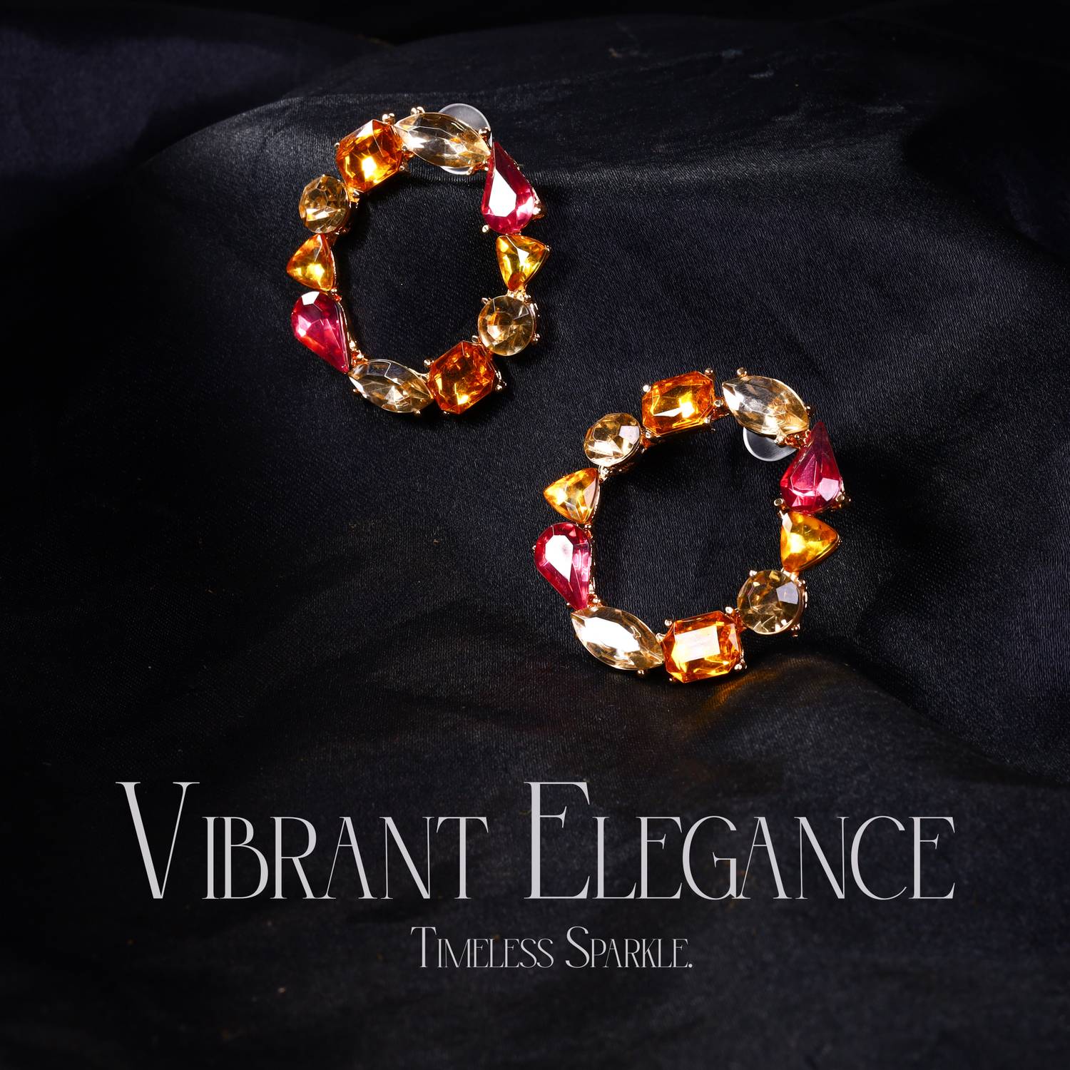 AmazingKarts 1Pair Korean Style Rhinestone Metal Earring For Girls & Women Metal Rhinestone Studs