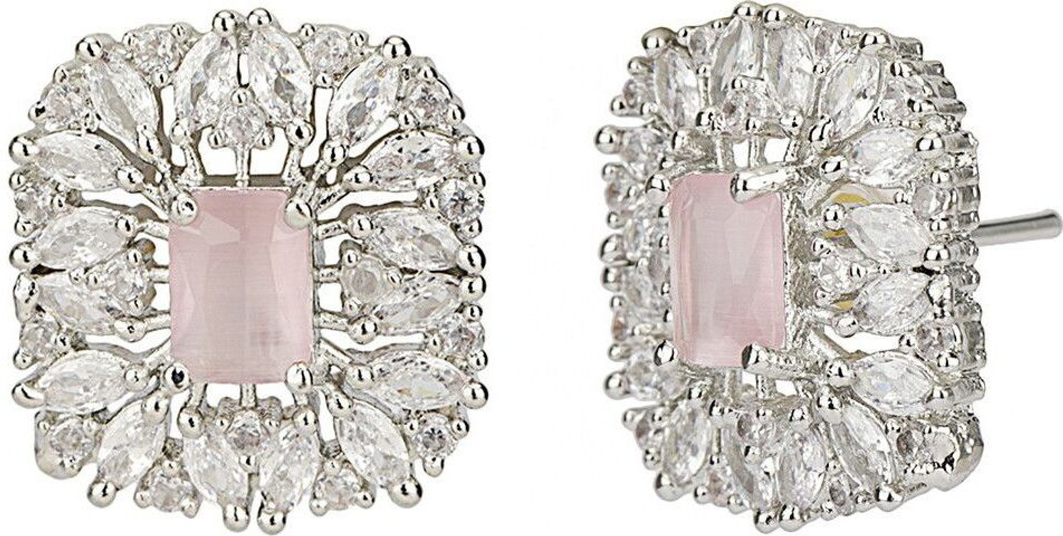 Image of Bhagya Lakshmi Traditional Crystal Alloy Stud Earring