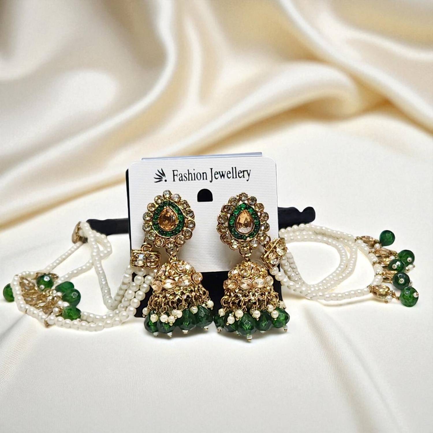 AjaraGems Traditional Bahubali Jhumka Earrings - Image 3