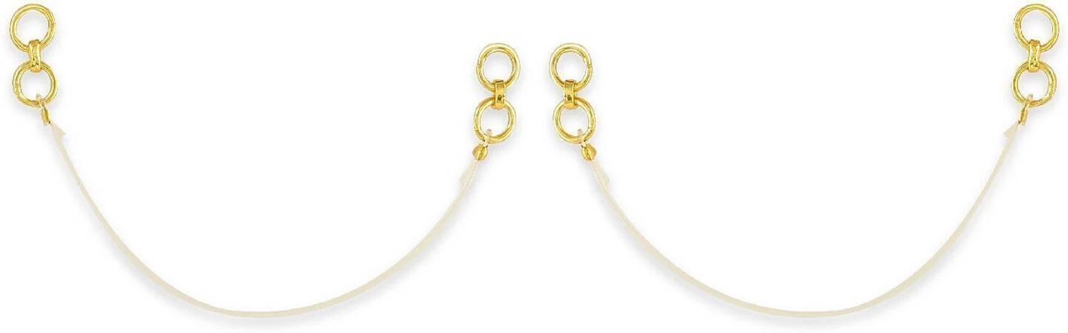 ANOUK Gold Color Stretchable Transparent Invisible Earring Support Ear Chain for Women Brass Ear Thread