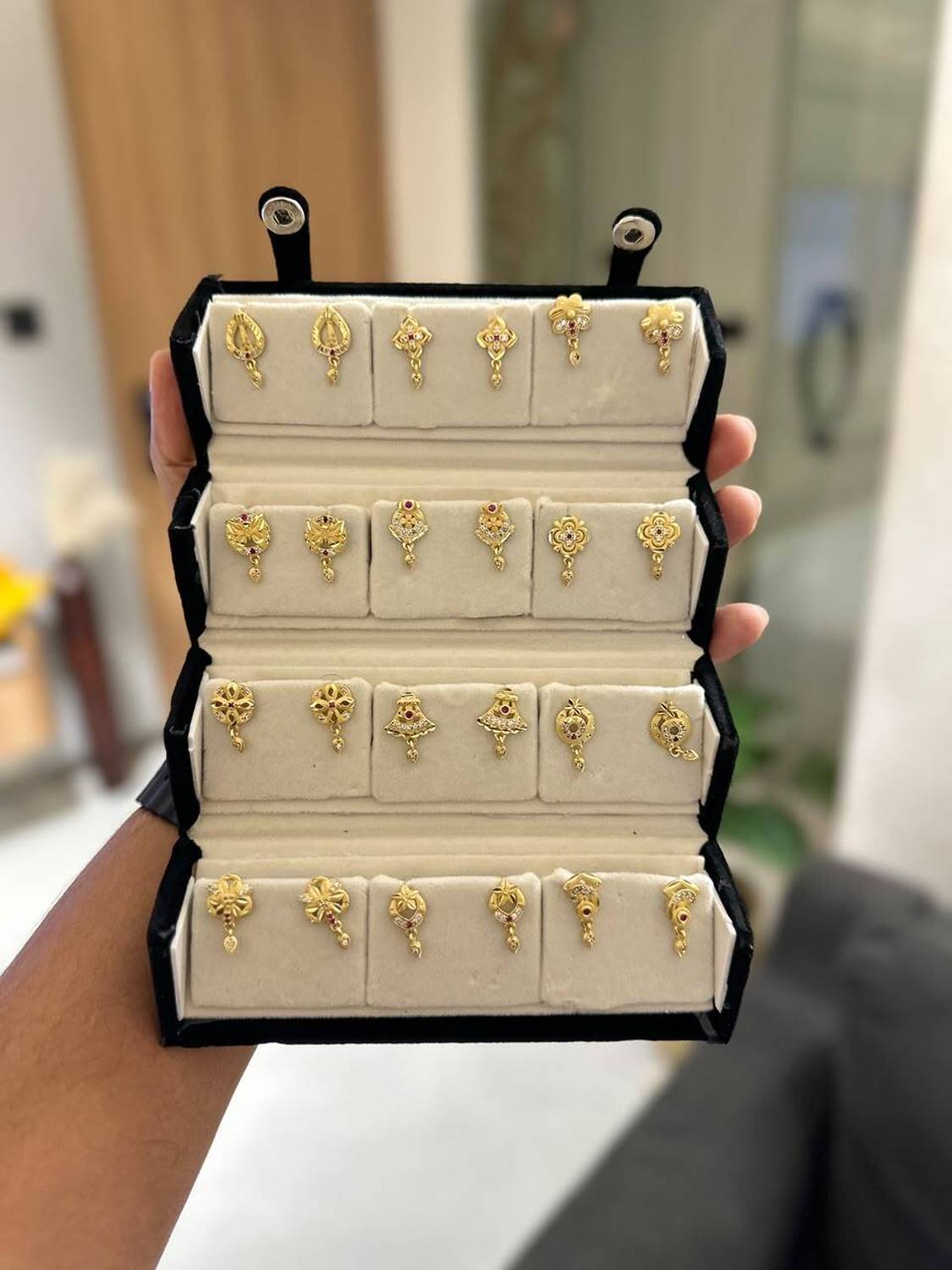 Antico 24k Gold Plated 12 Pair Earring Set - Image 2