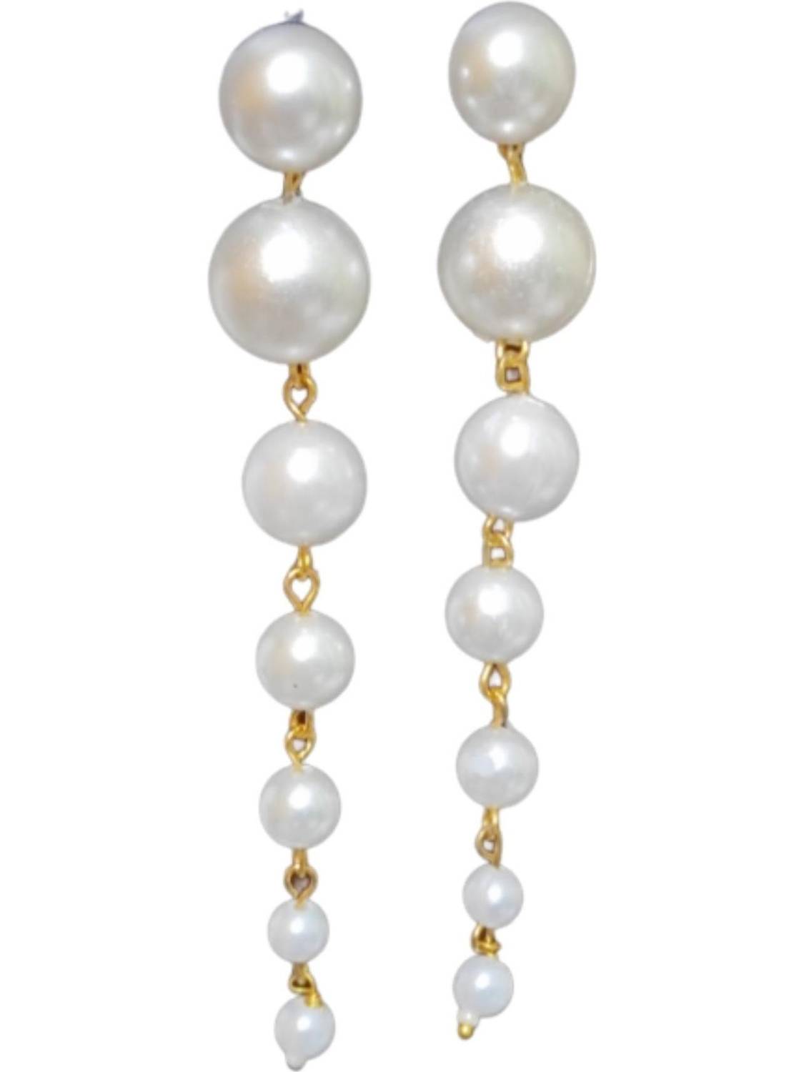 ALISS long Pearl Drop and Dangler Earrings for Girls and Women Alloy Drops & Danglers