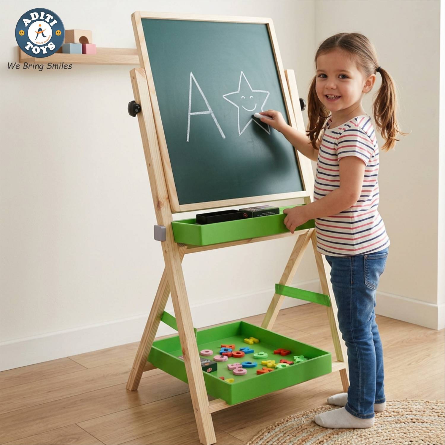 Aditi Toys Wooden Multiple Purpose Easel
