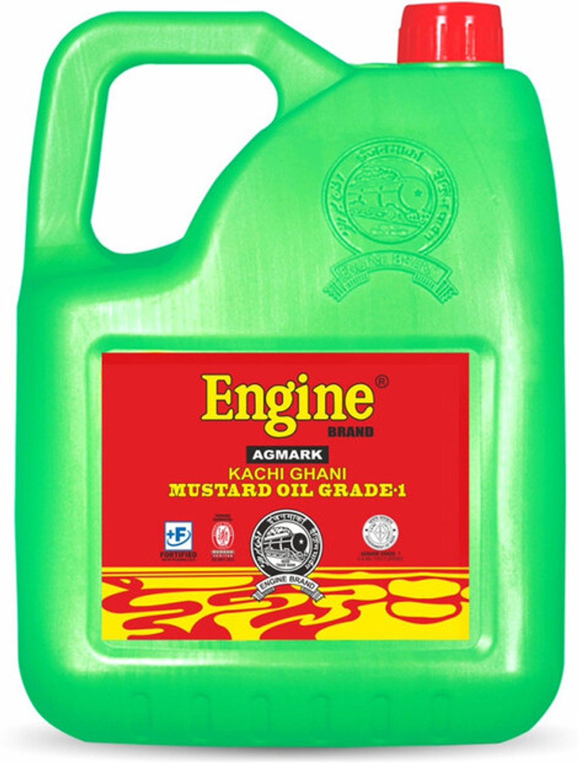 Image of Engine Kachi Ghani Agmark Grade - 1 Mustard Oil - 2 Liter Mustard Oil