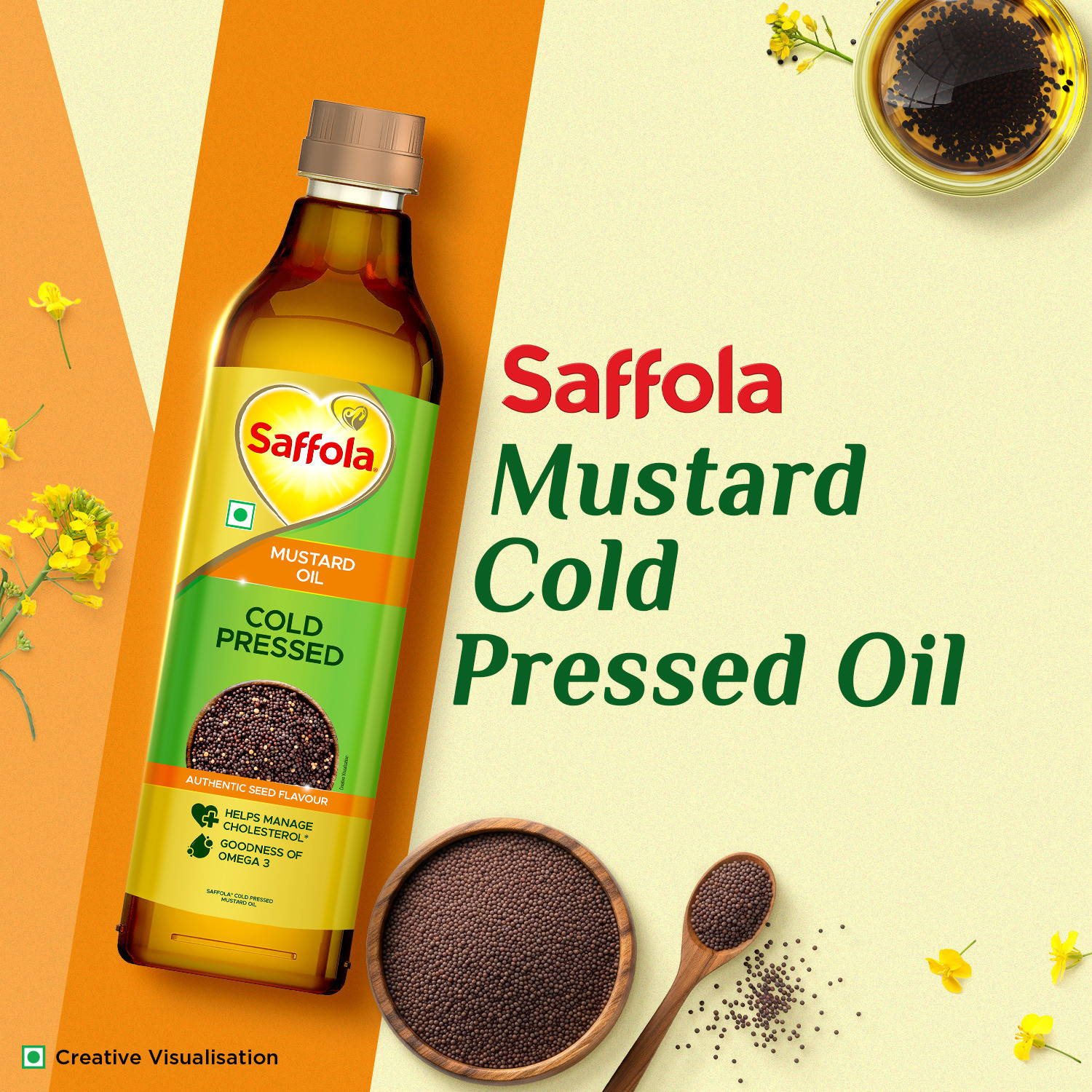 Image of Saffola Cold Pressed Mustard Oil