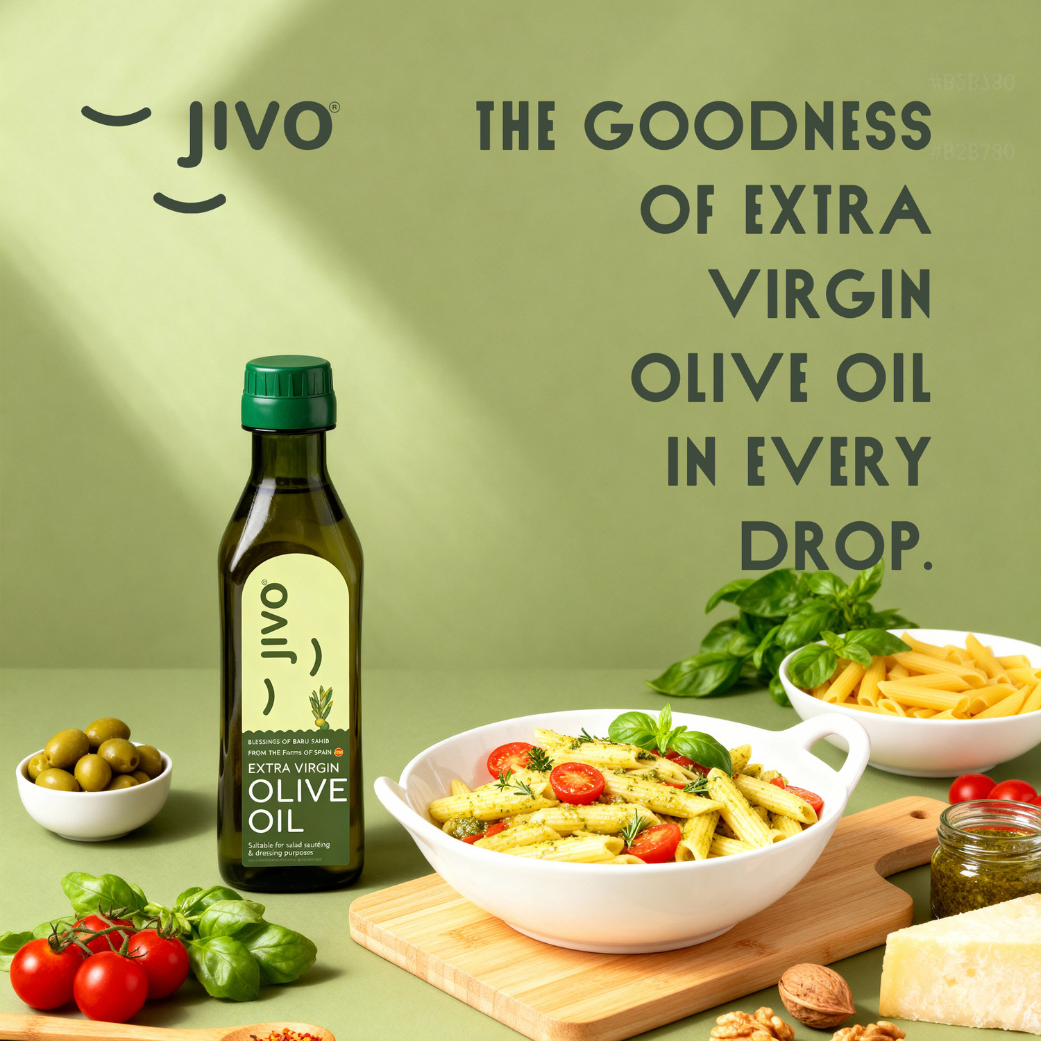Image of JIVO Extra Virgin Olive Oil | Imported From Spain | High in MUFA, Vitamin E | Olive Oil