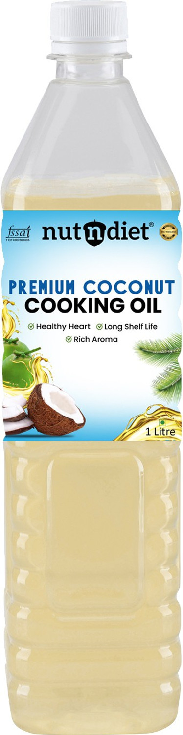 Image of nutndiet Premium Edible Coconut Cooking Oil | Chemical-Free, Rich in Nutrients Coconut Oil