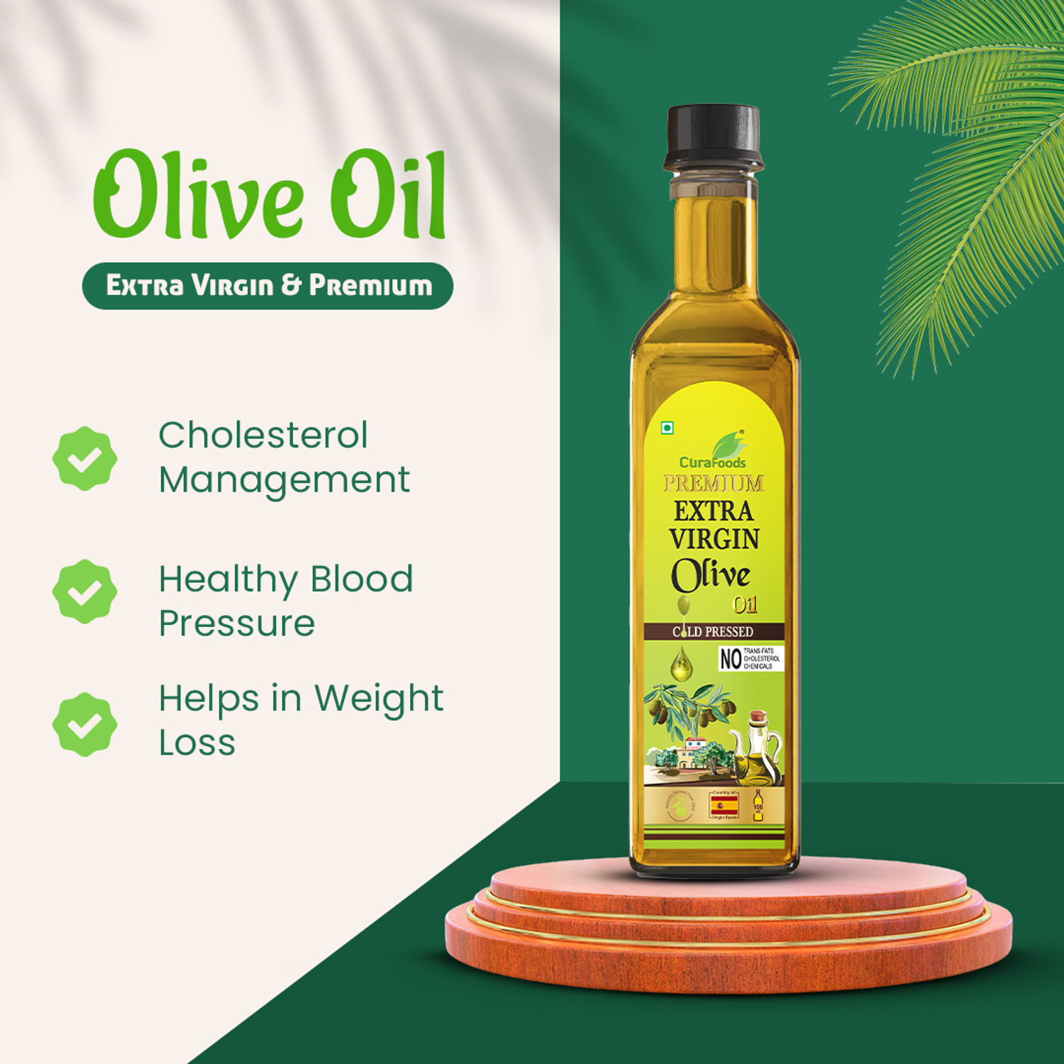Image of Cura OLIVE OIL 100ML |Help In Strengthening The Bones | Massage oil Olive Oil (100 ml)